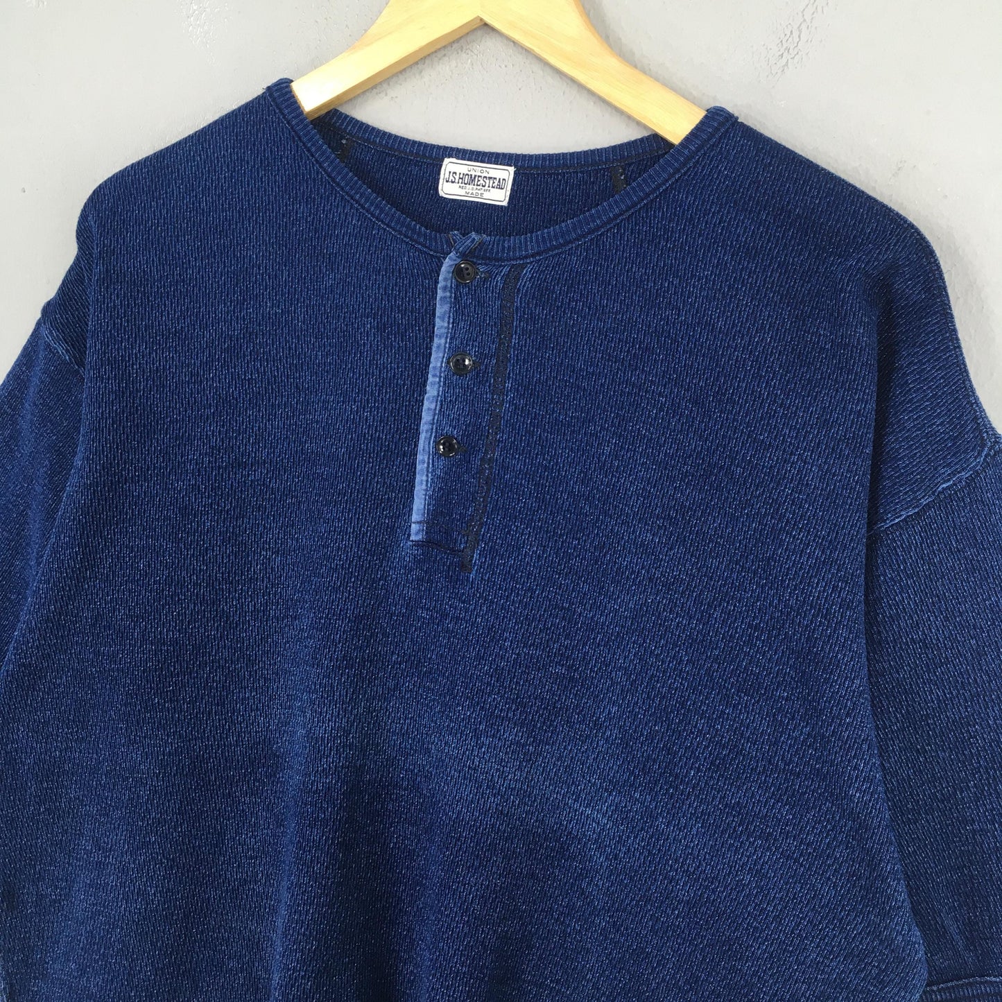 Journal Standard Homestead Blue Indigo Dyed Tshirt Large