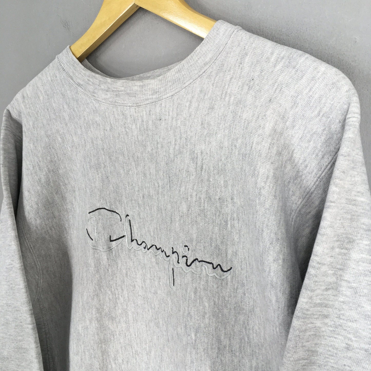 Champion Script Logo Reverse Weave Sweatshirt Large