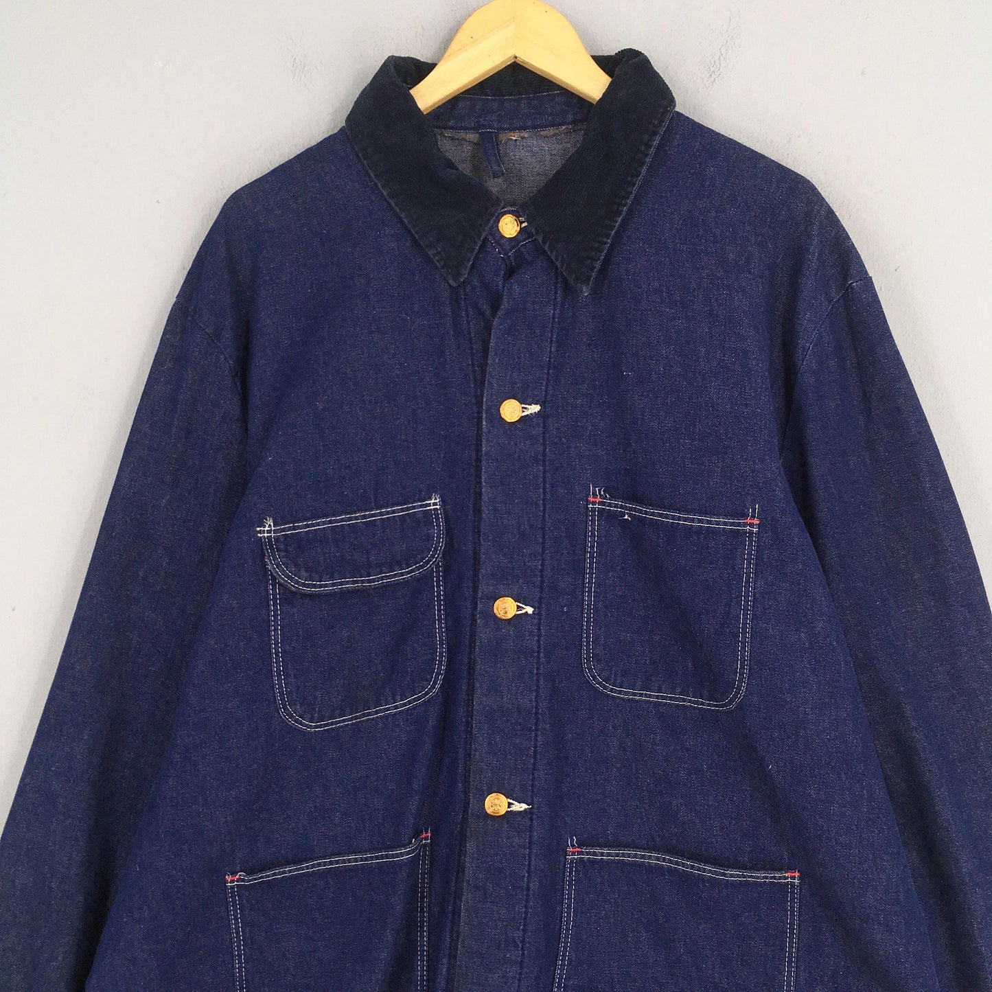 Wrangler Sanforize Blue Chore Denim Jacket XLarge