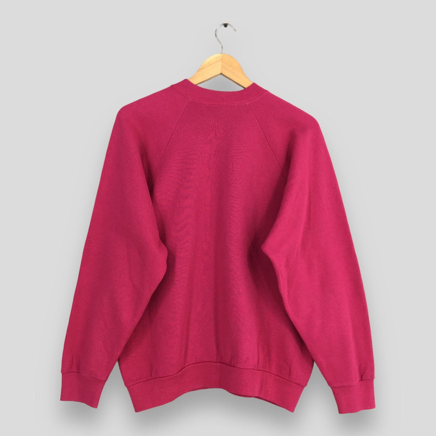 Fruit Of The Loom Pink Plain Sweatshirt Large