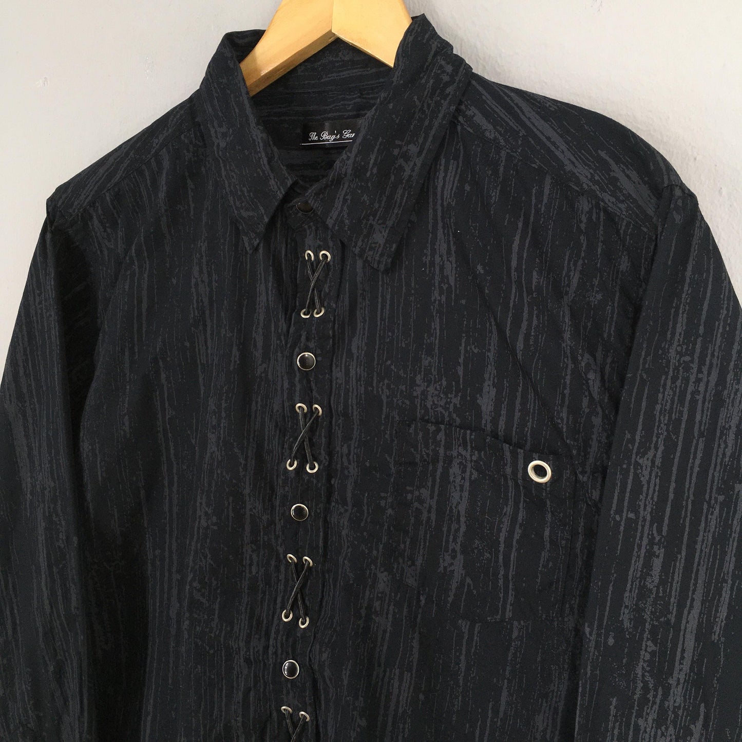 The Bays Garden Western Cowboy Black Shirt Large