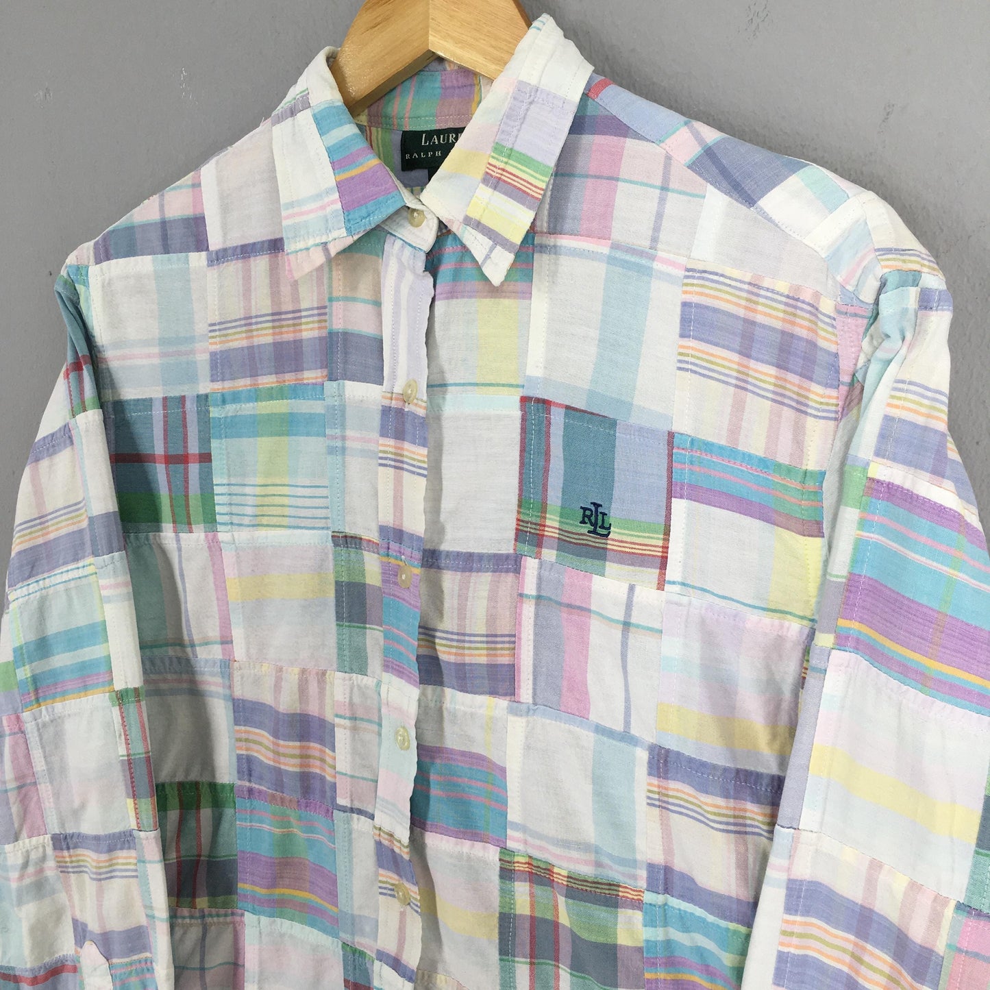 Polo Ralph Lauren Checkered Patchwork Shirt Small