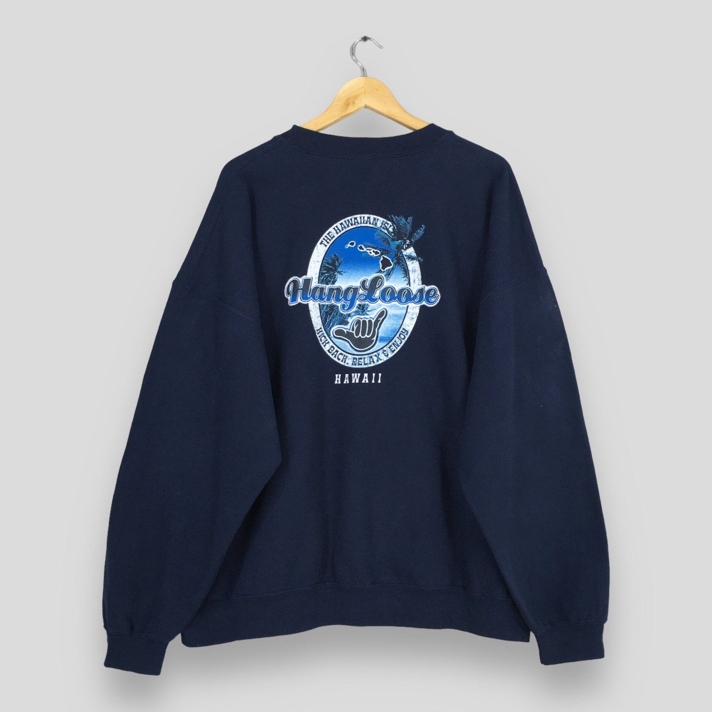 Hang Loose Hawaii Beach Sweatshirt 2XLarge