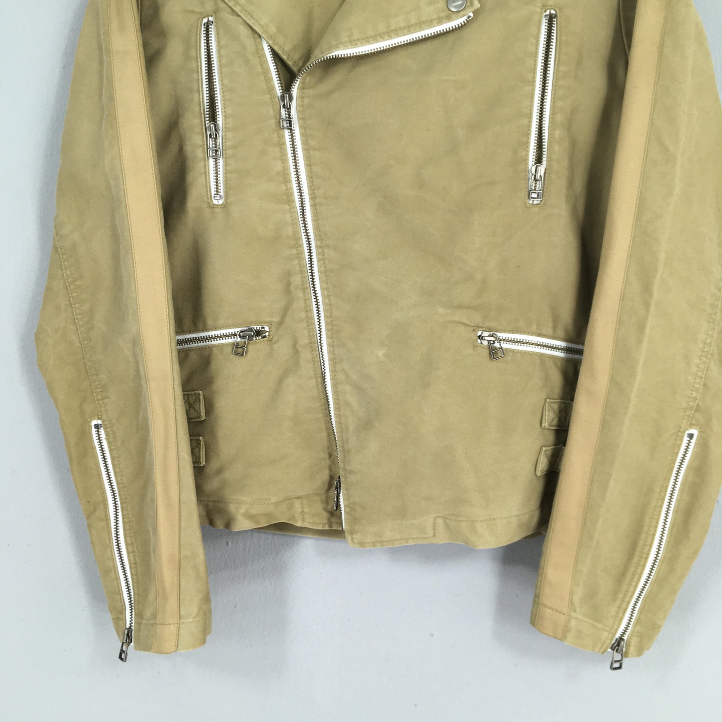 1990s Mc Apache Double Collar Beige Jacket Large