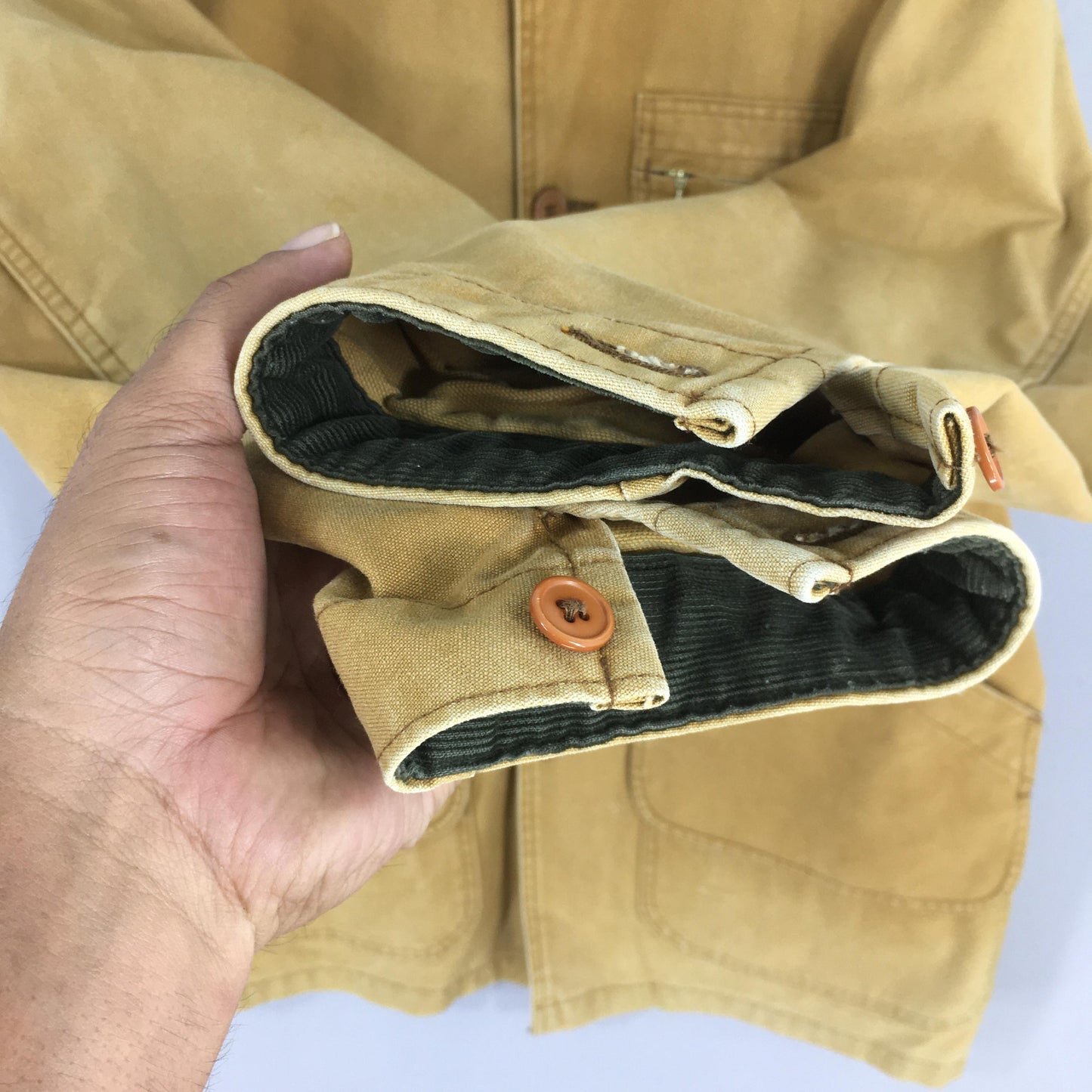 LL Bean Hunting Brown Duck Chore Jacket Large