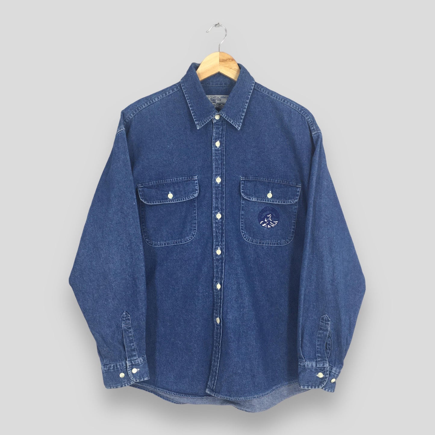 Kenzo Jeans Blue Shirt Medium