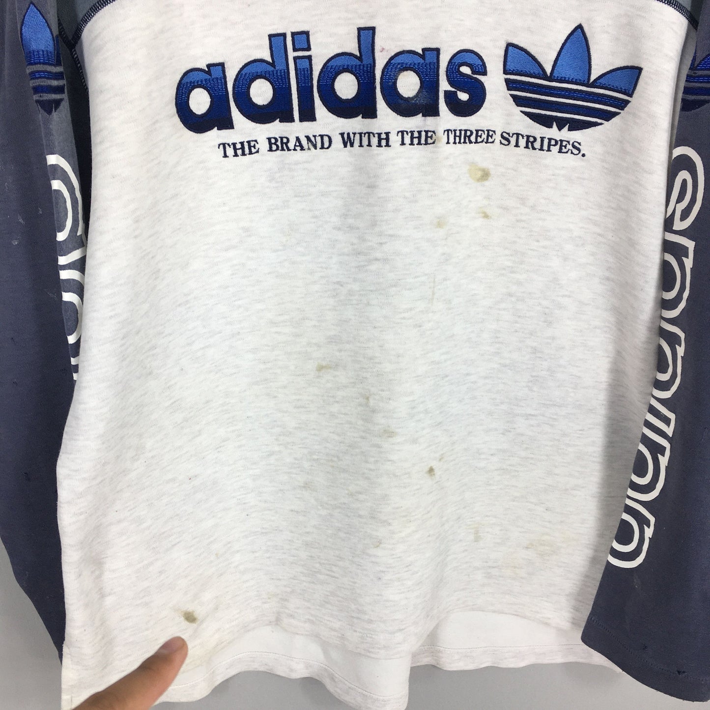 Adidas Trefoil Distressed Sweatshirt Medium