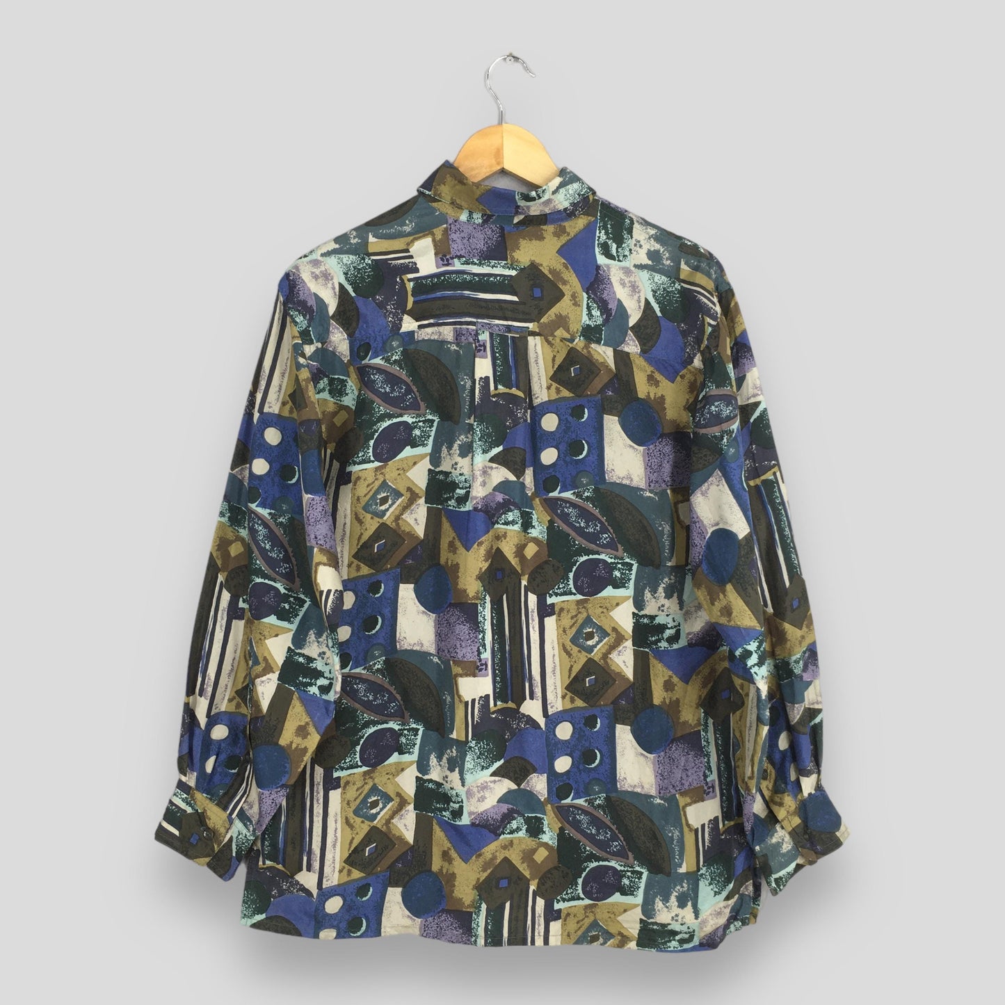 Psychedelic Multicolor Silk Shirt Small