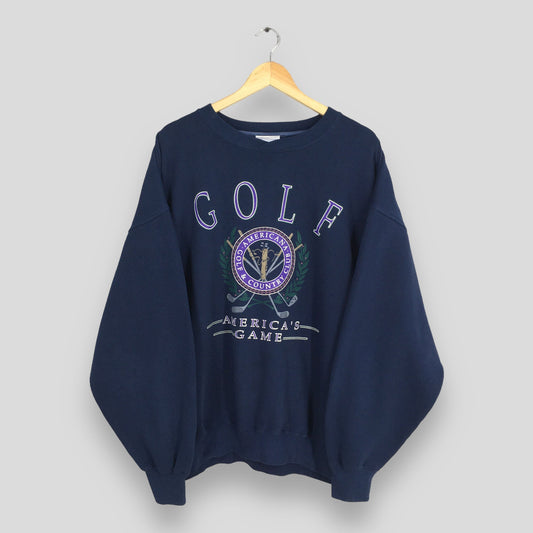 Golfer Golf Blue Sweatshirt XXLarge