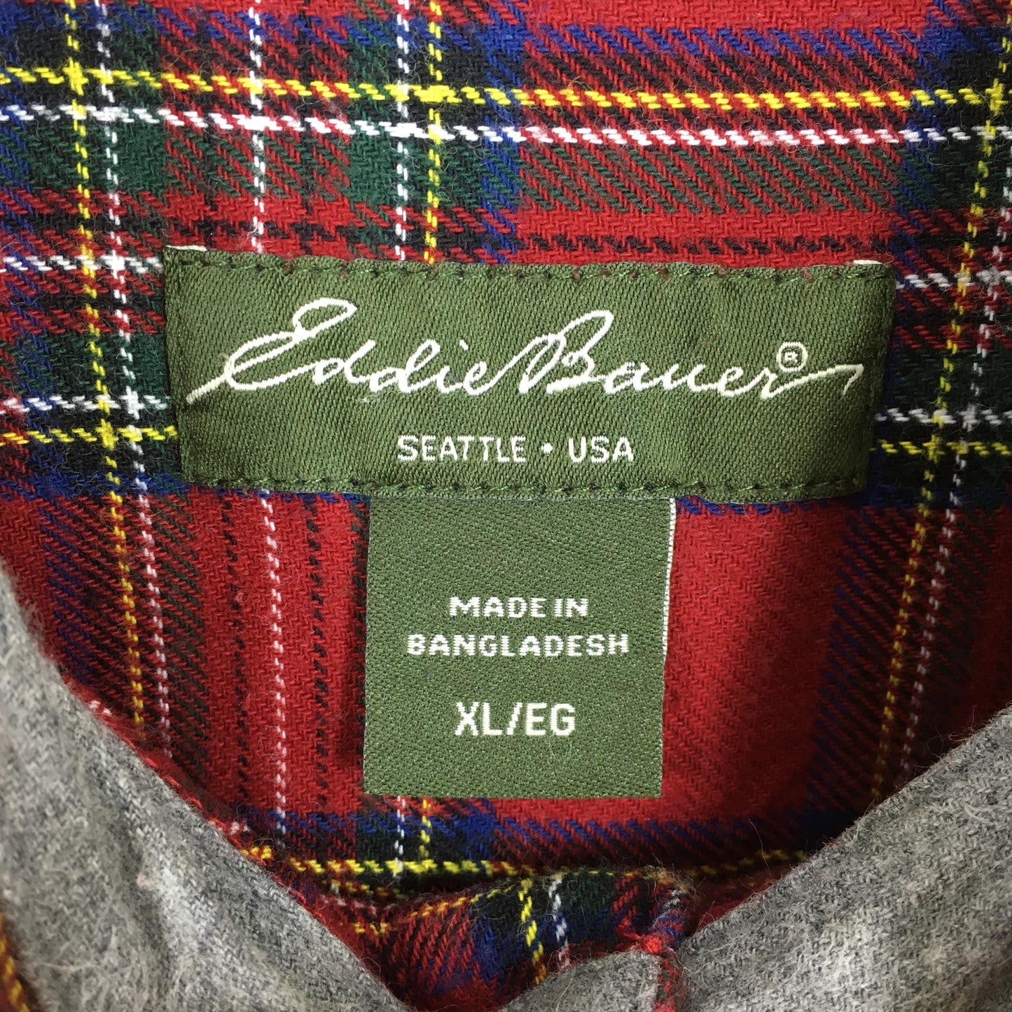 Eddie Bauer Plaid Checkered Flannel XLarge