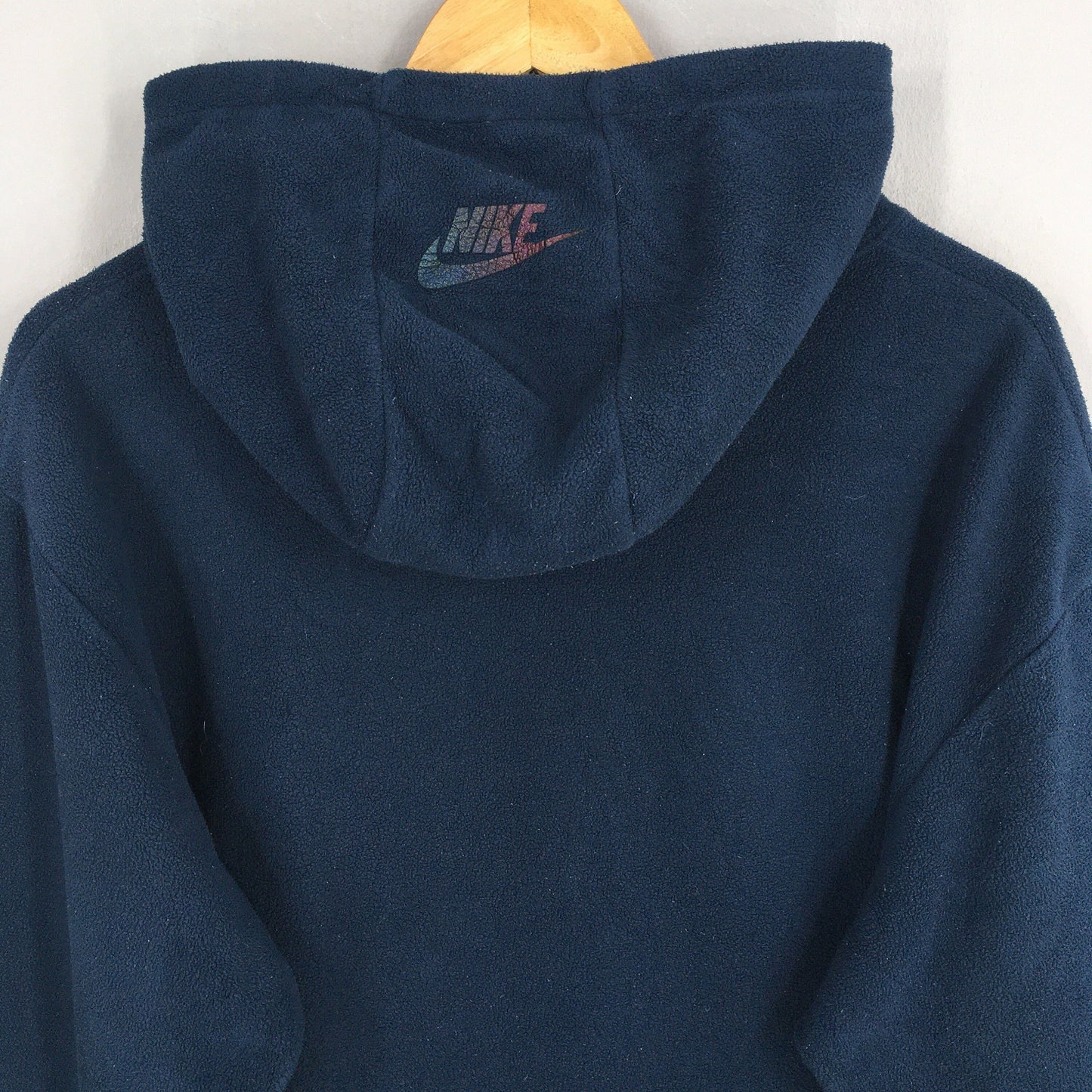 Nike Swoosh Blue Hoodie Sweatshirts Large