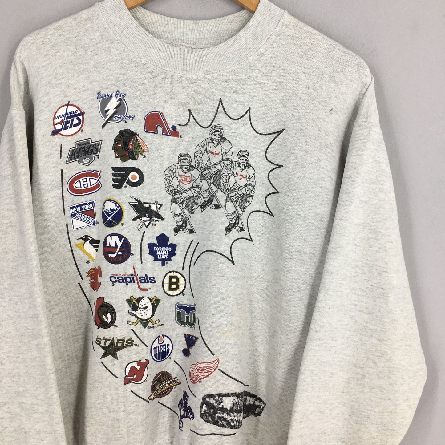 American Hockey Team NHL Gray Sweatshirt Large