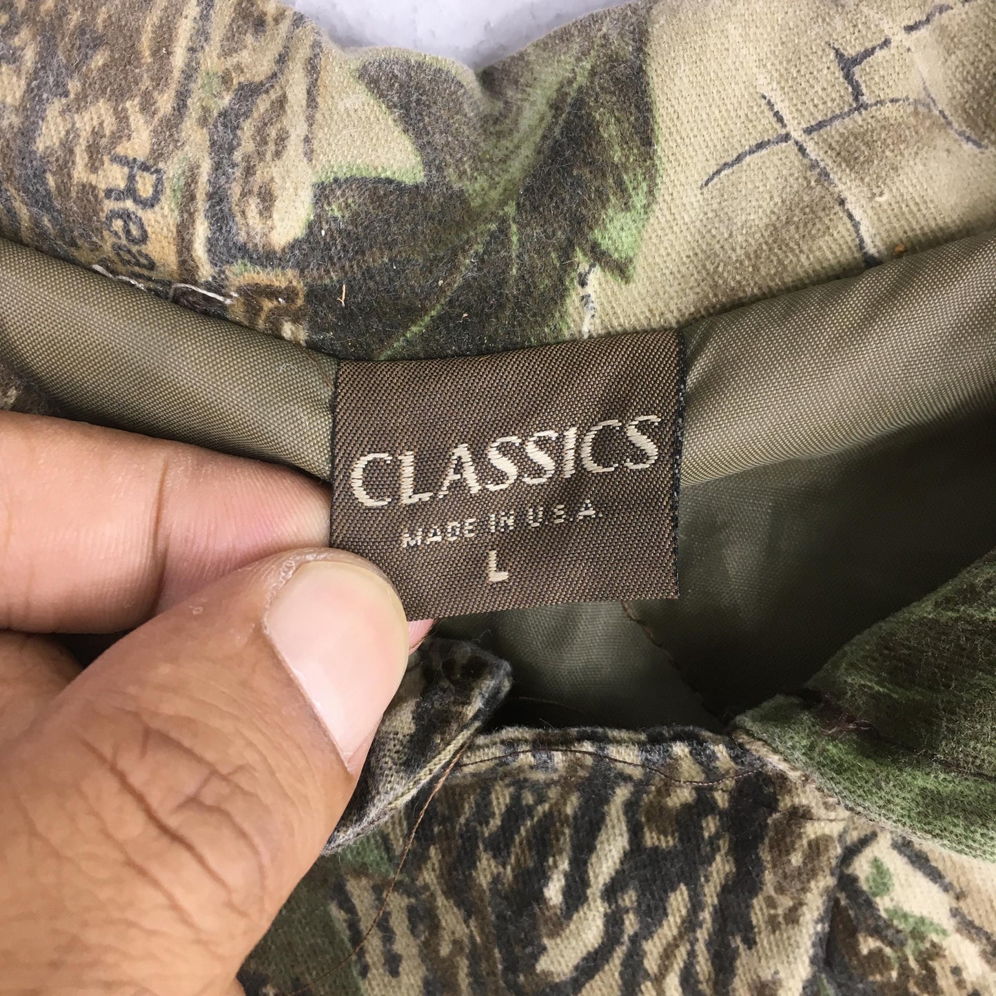 Classic Real Tree Camo Zipper Jacket Large