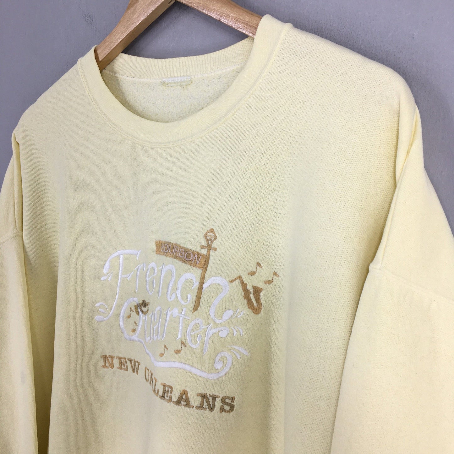 French Quarter New Orleans Yellow Sweatshirt XL