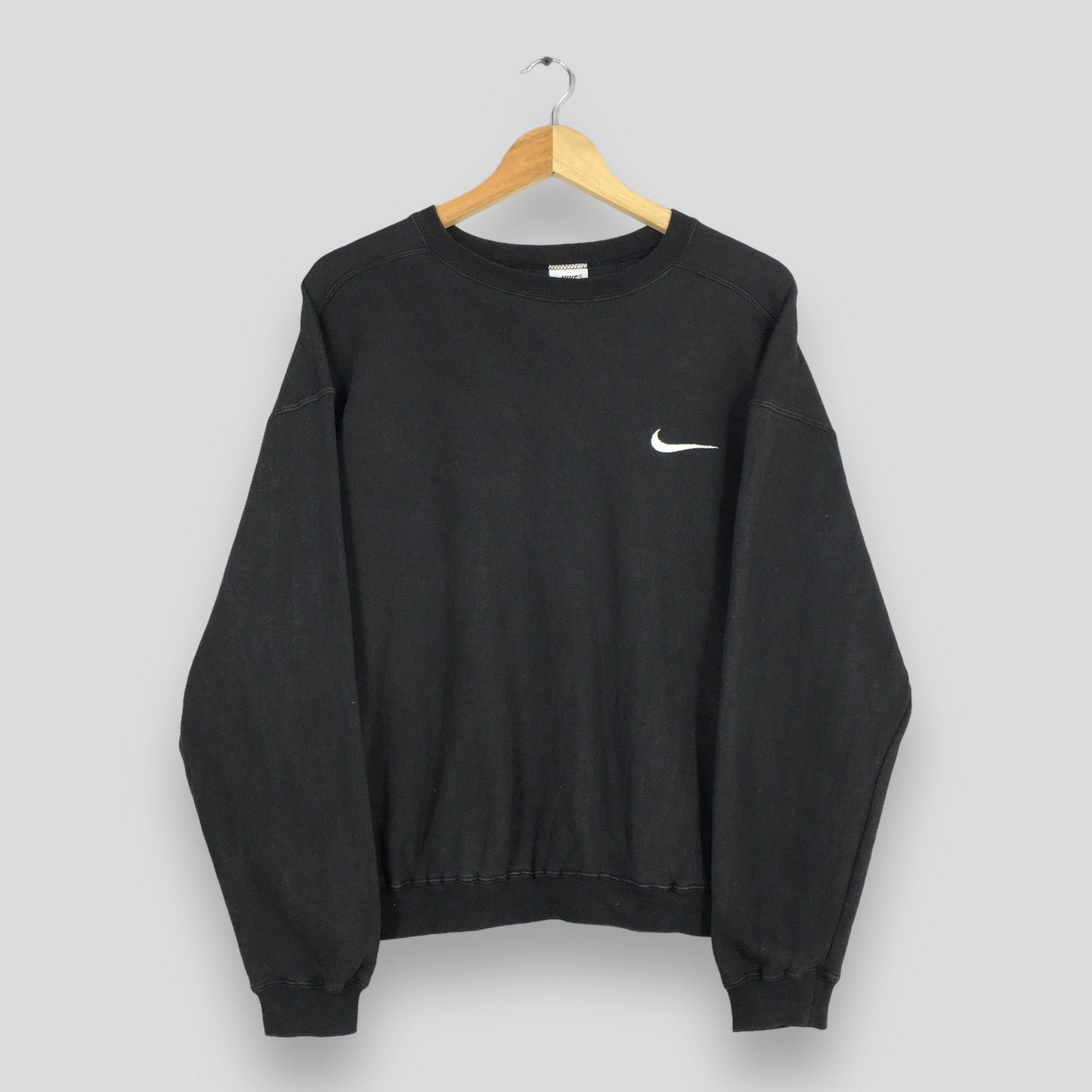 Nike Swoosh Black Sweatshirt Medium