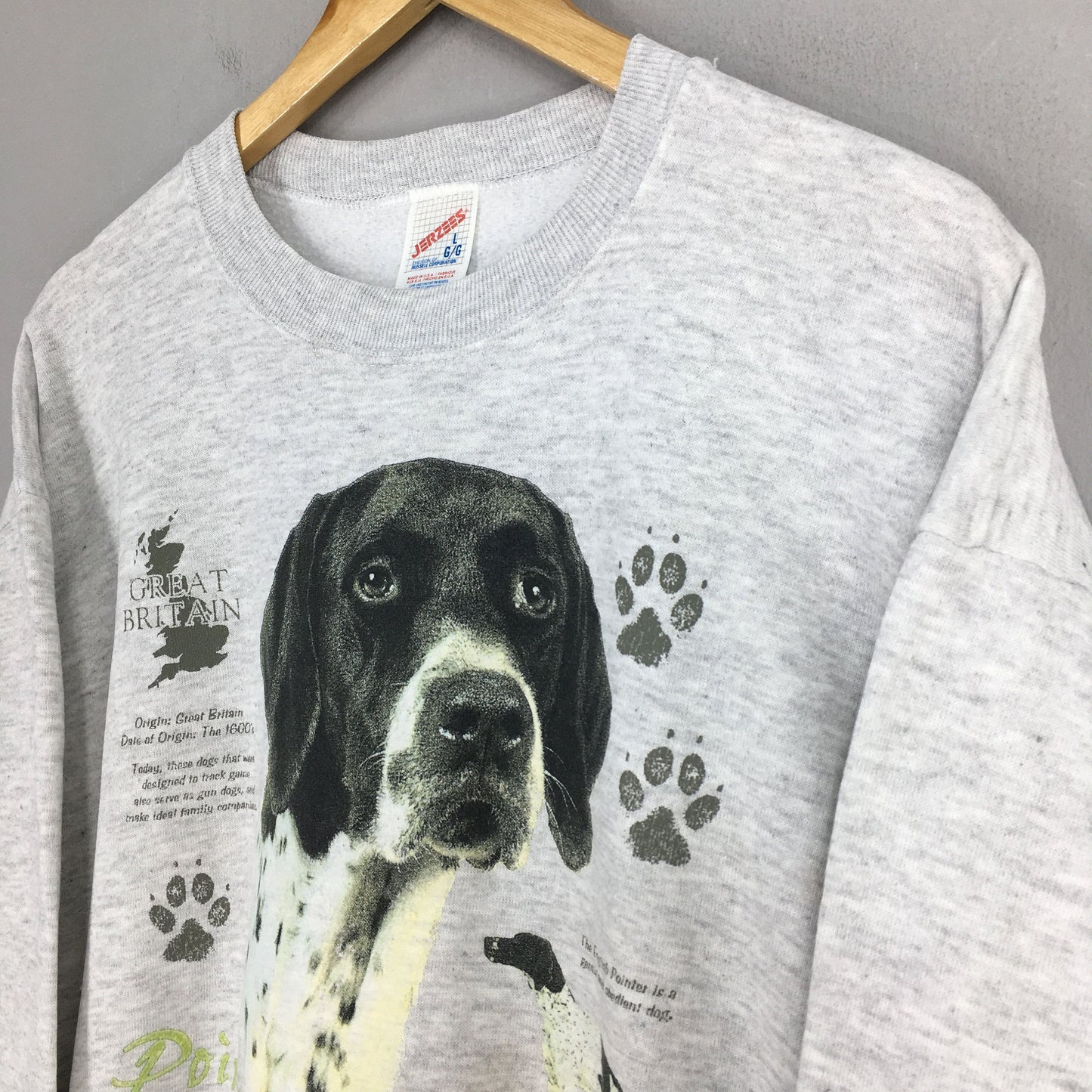 Great Britain Breed Dogs Gray Sweatshirt Large