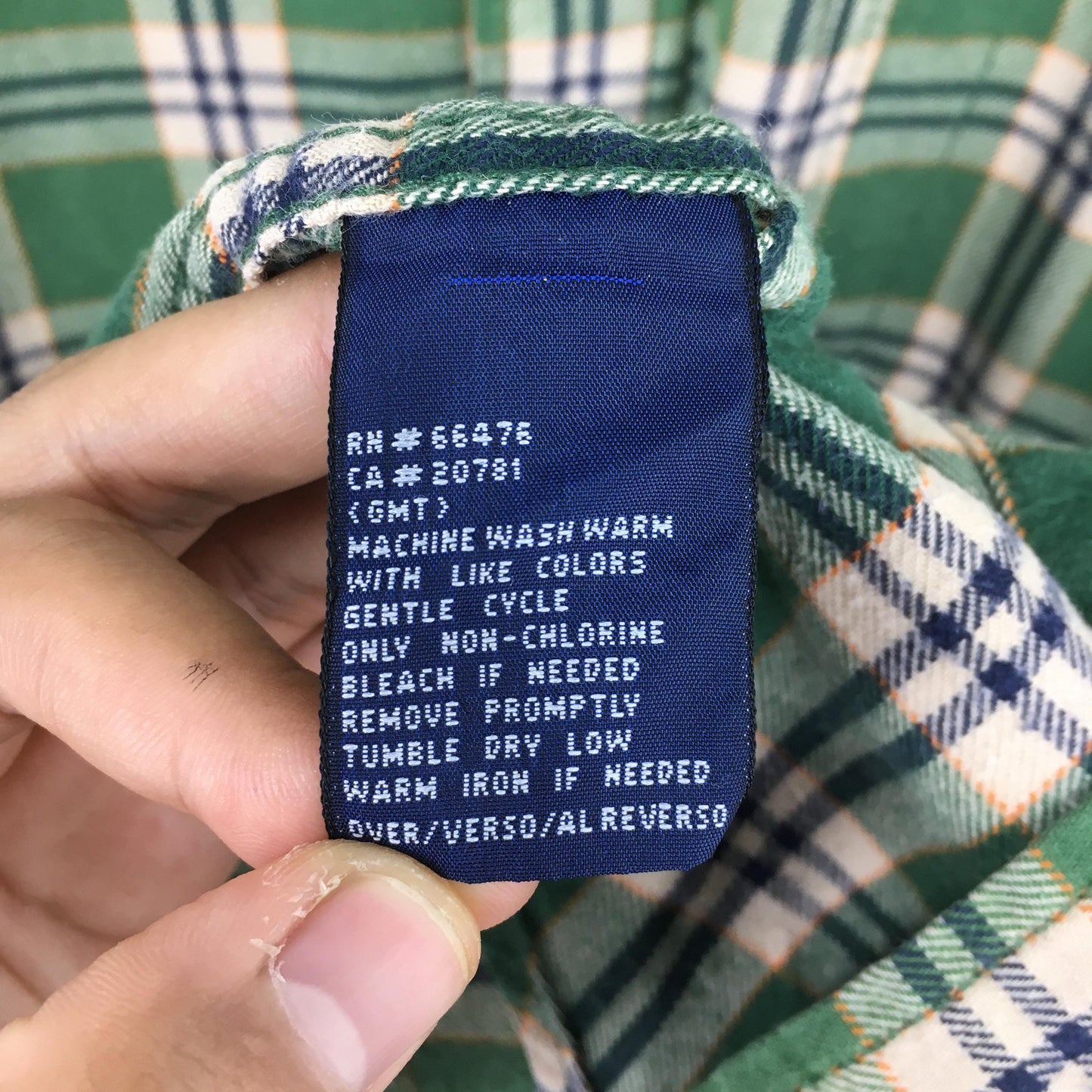 Tommy Hilfiger Checkered Green Shirt Medium