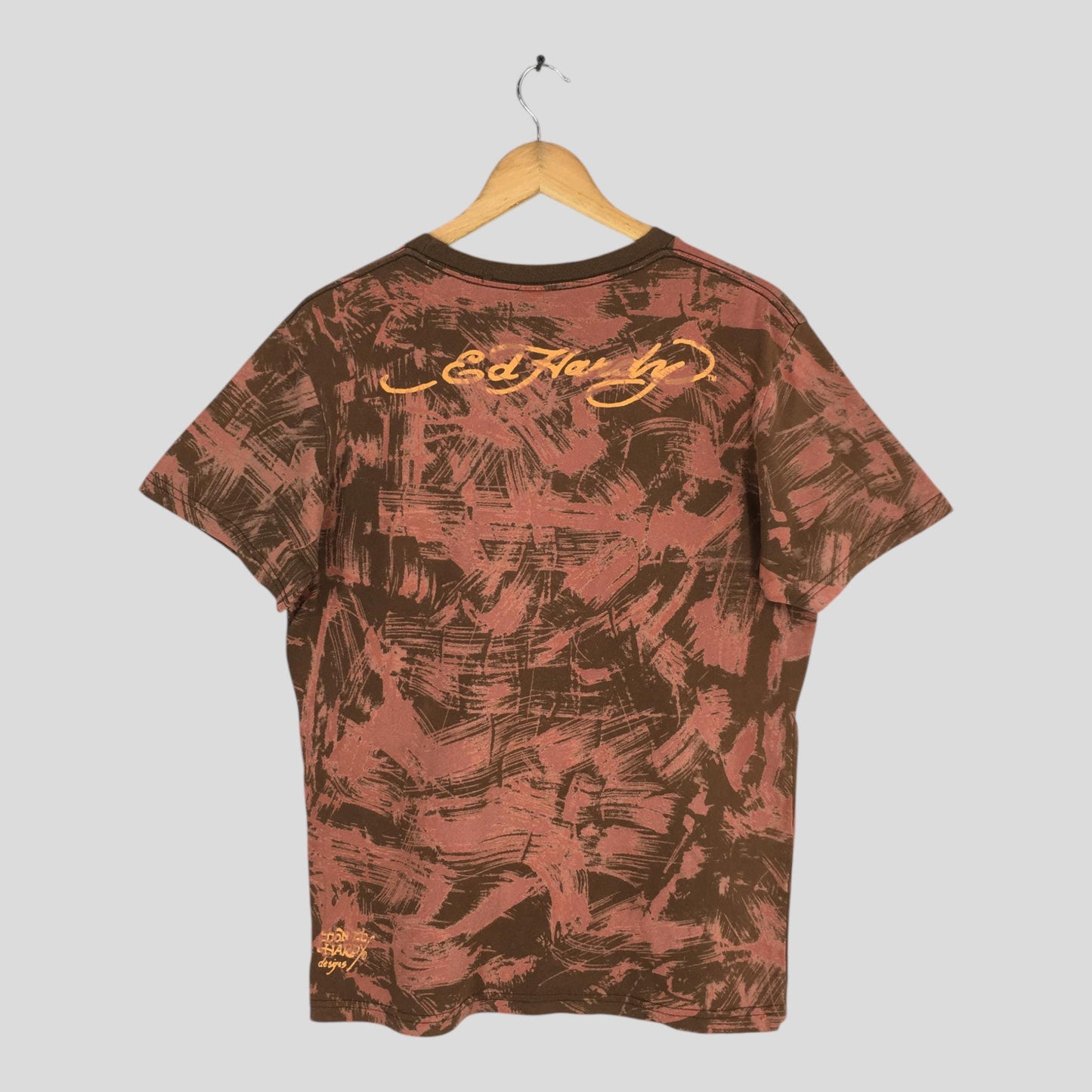 Don Ed Hardy By Christian Audigier Tattoo Tie Dye Red T shirt Medium