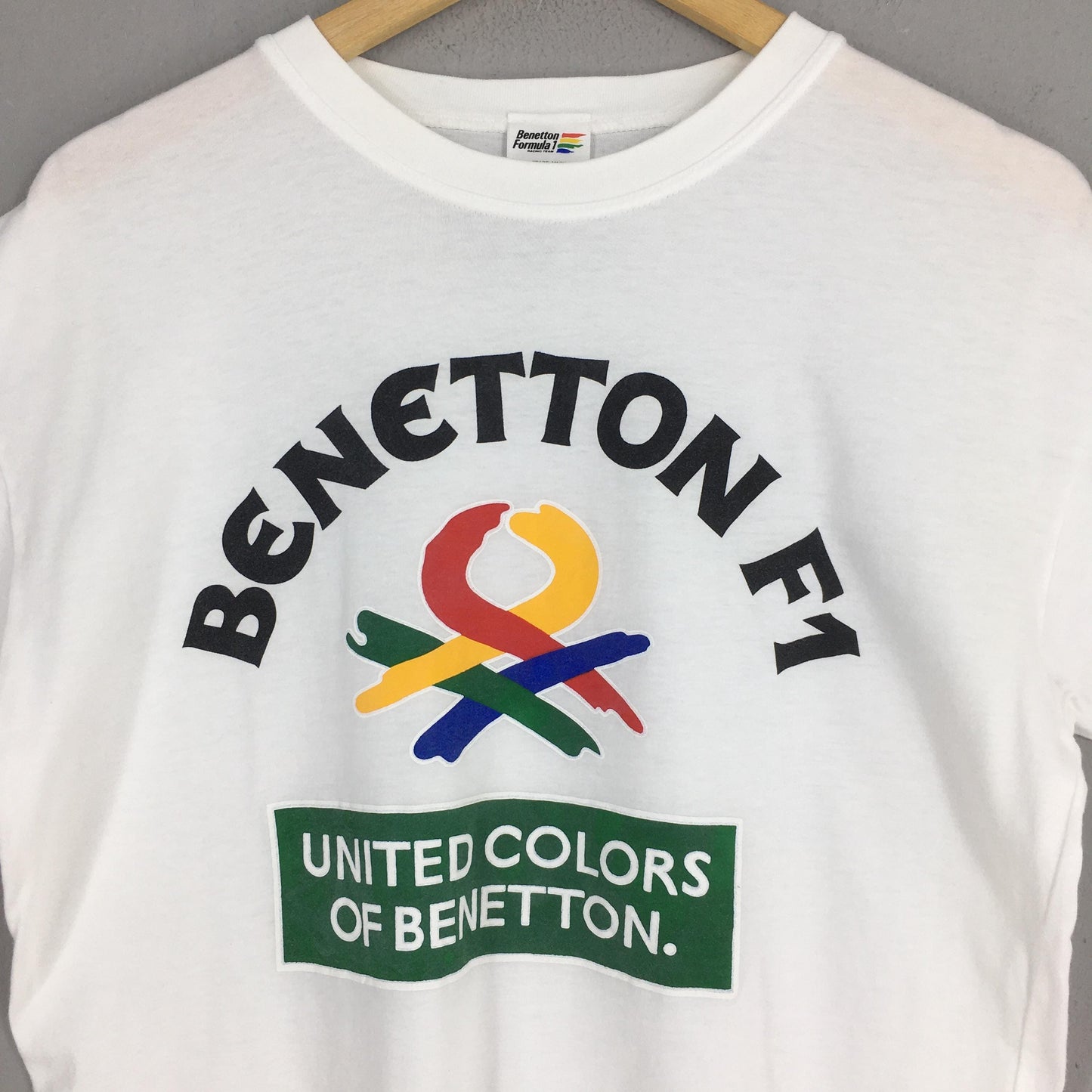 Benetton Formula 1 White T shirt Medium