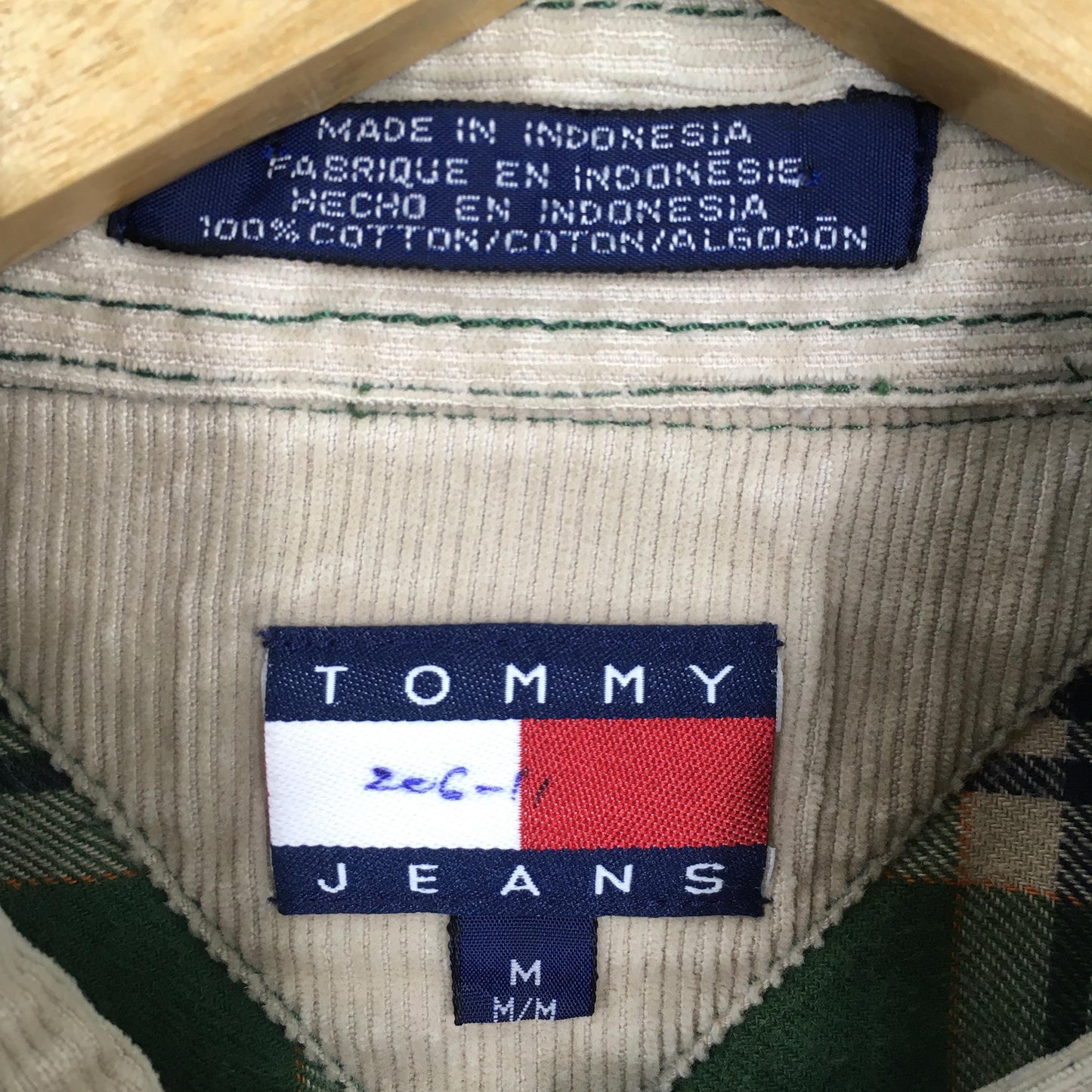 Tommy Hilfiger Checkered Green Shirt Medium