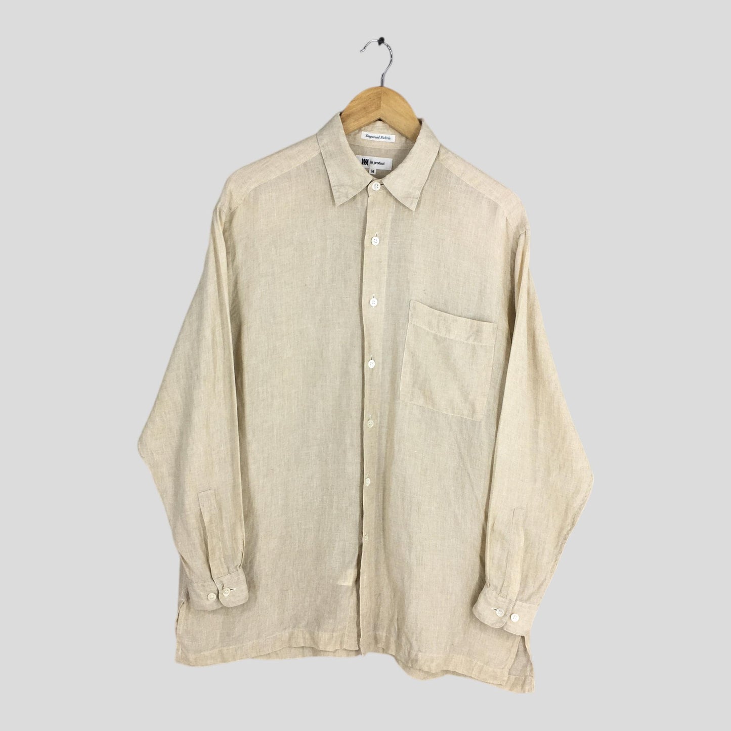 Issey Miyake Design Studio Beige Linen Shirt Medium