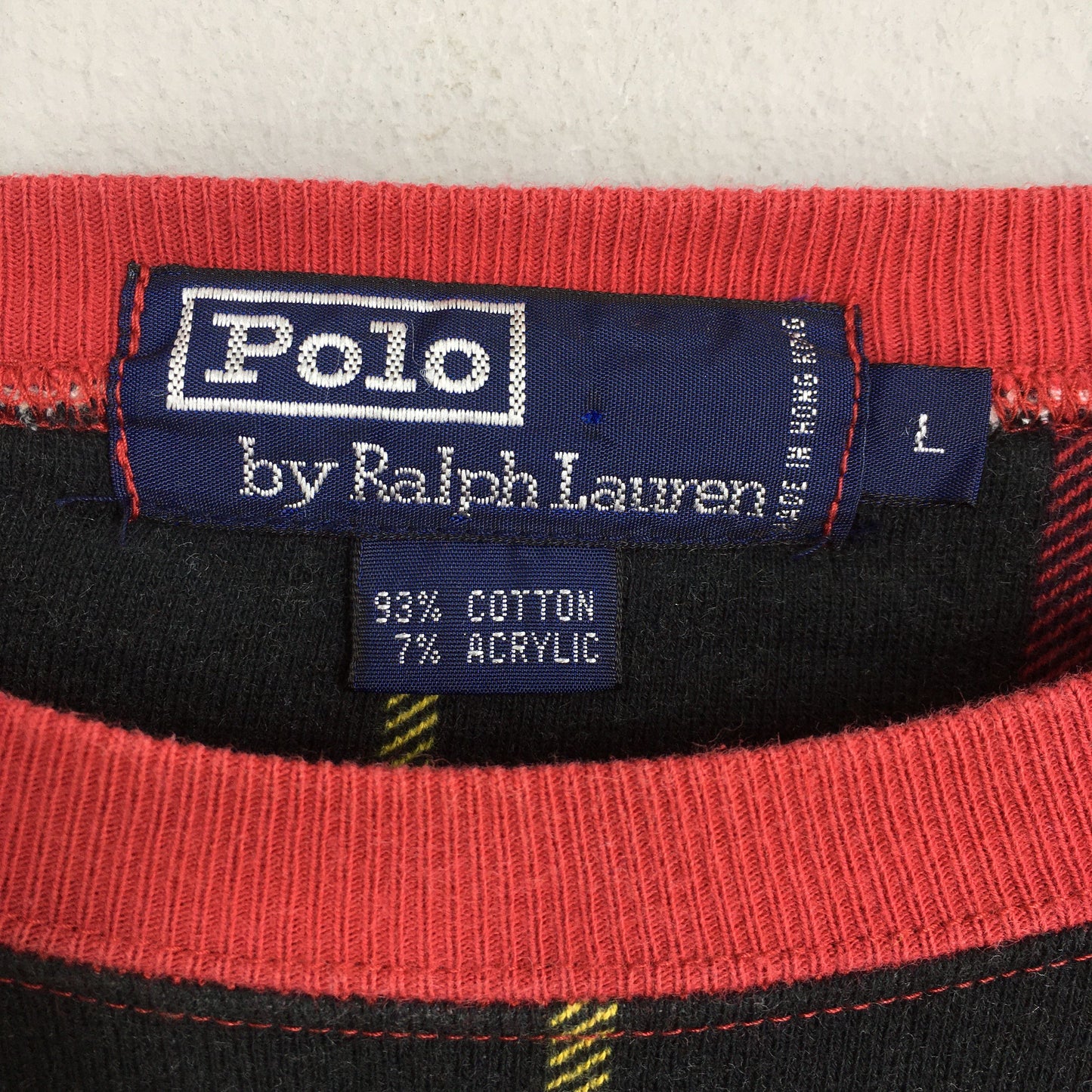 Polo Ralph Lauren Red Tartan Checkered Sweater Large