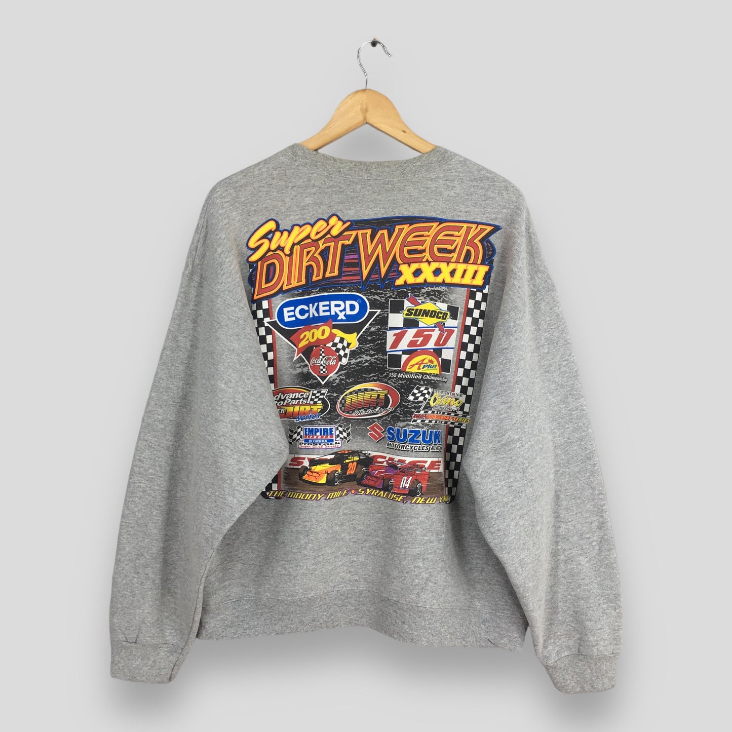 Super Dirt Week Racing Car Pullover Sweatshirt XLarge