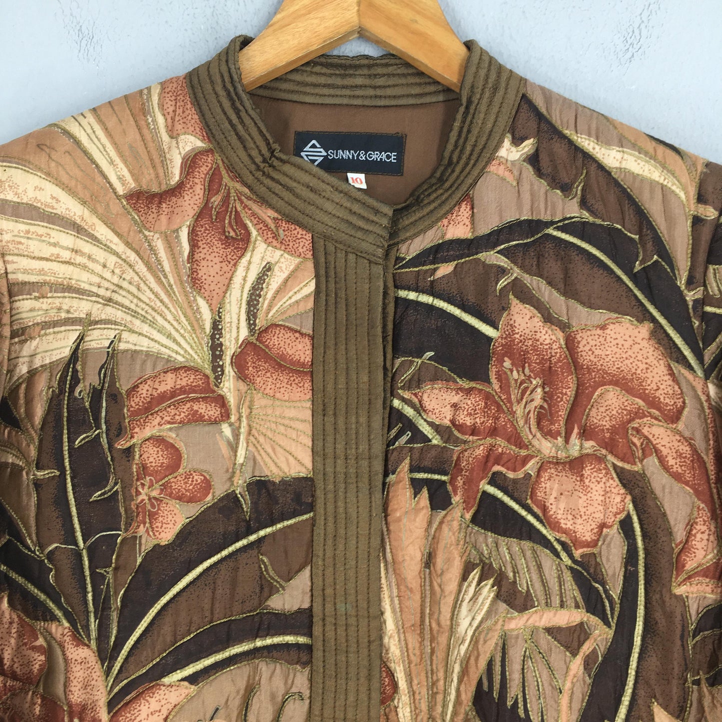 90's Sunny Grace 3D Floral Printed Light Jacket Medium