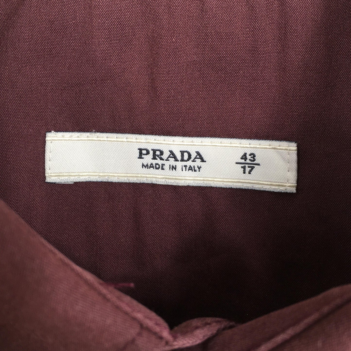 Prada Milano Plain Red Shirt XLarge