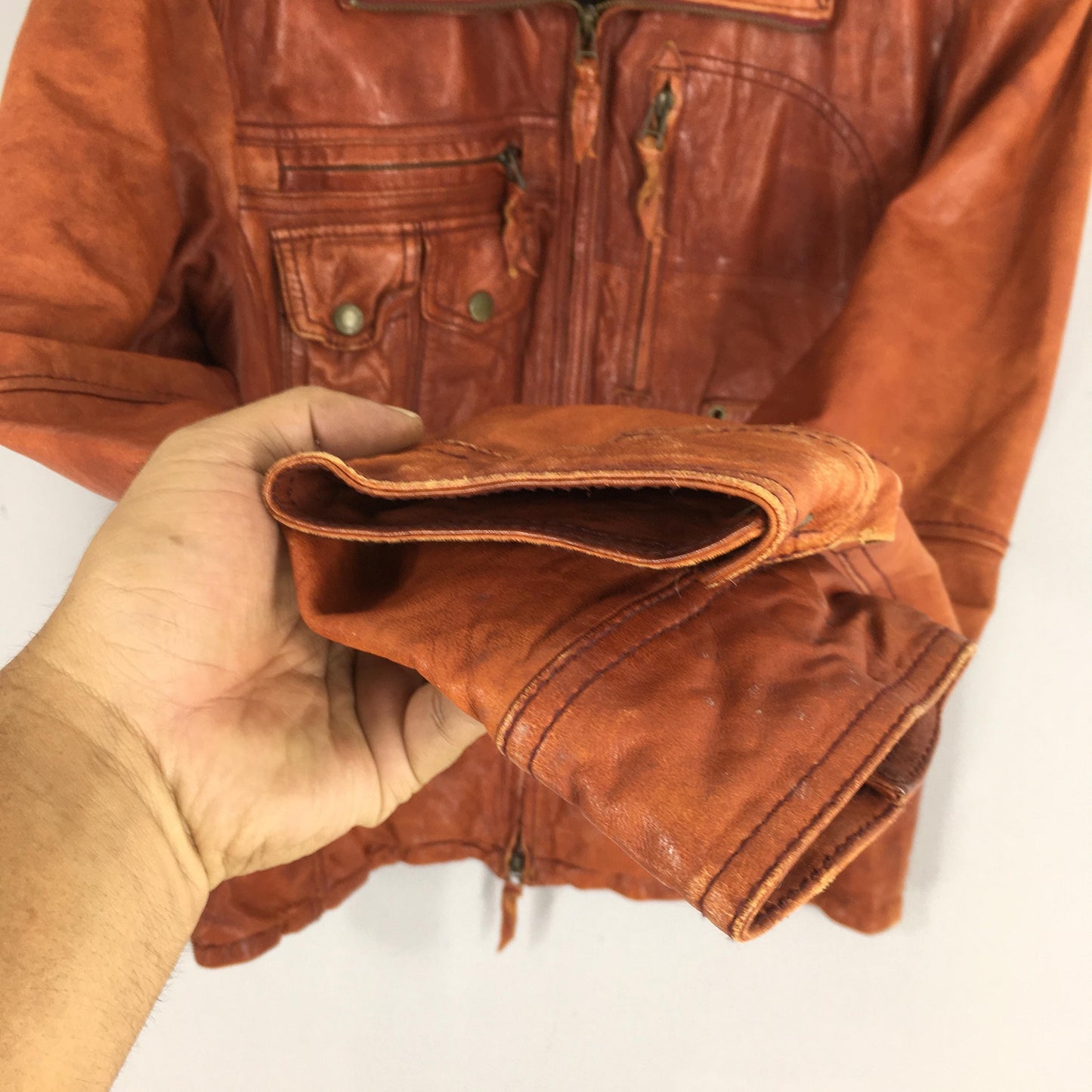 Avirex Ltd Sheepskin Leather Jacket XLarge