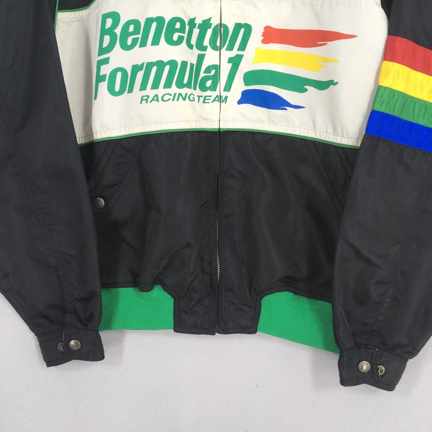 Benetton Formula 1 Embroidery Black Jacket Large