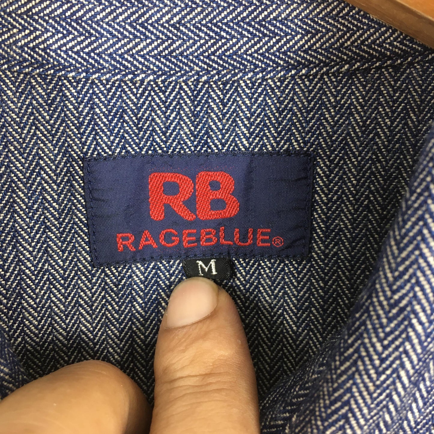 Rageblue Herringbone HBT Western Shirt Medium