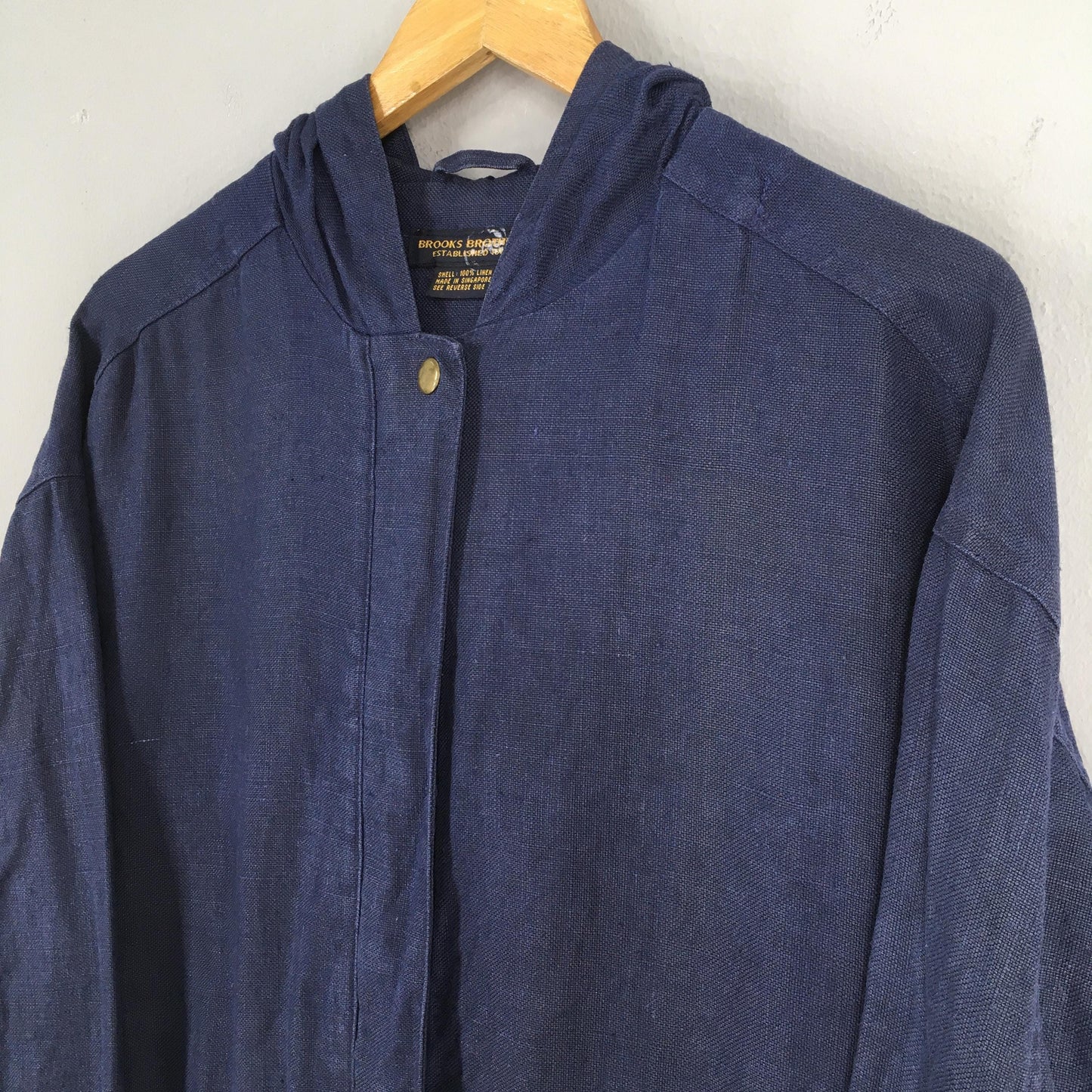 Brooks Brothers Blue Parka Linen Jacket XSmall