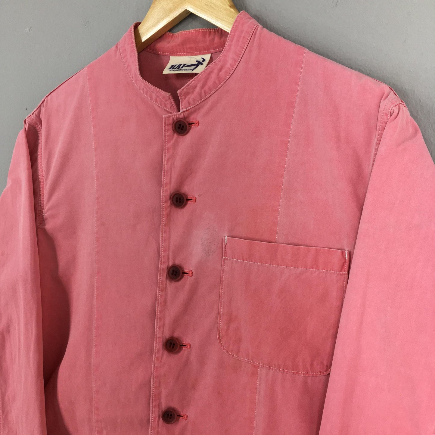 Hai Sporting Gear Japan Plain Pink Button Shirt Medium