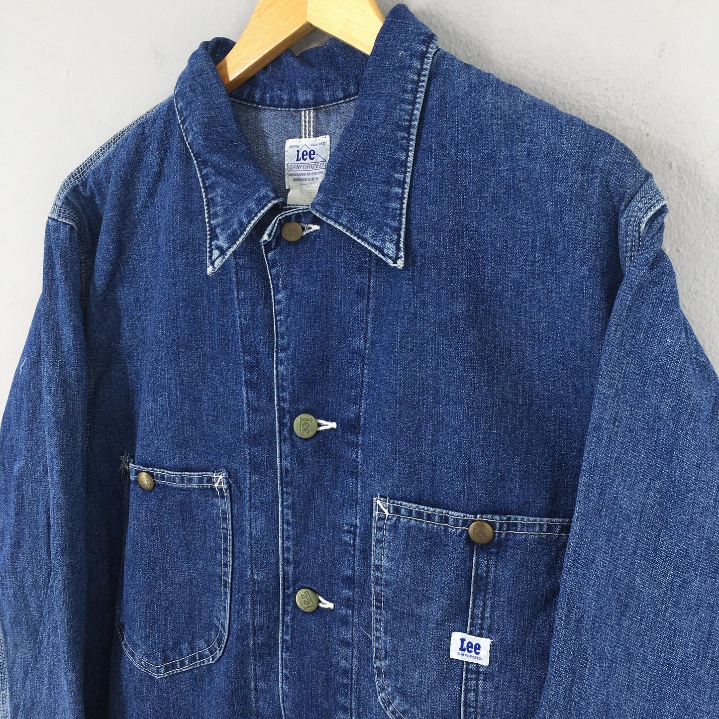 Lee Sanforized Denim Worker Jacket Large