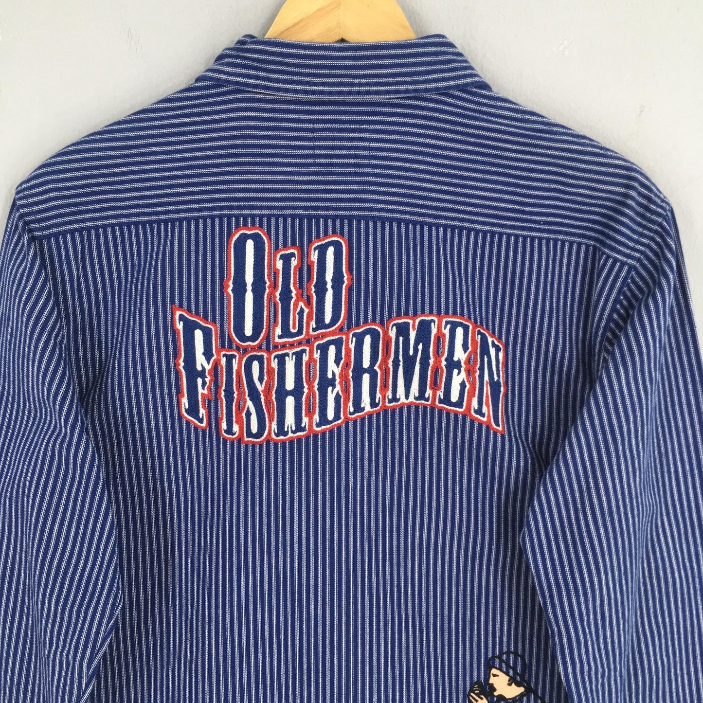 Pherrows Japan Stripes Half Zipper Shirt Large