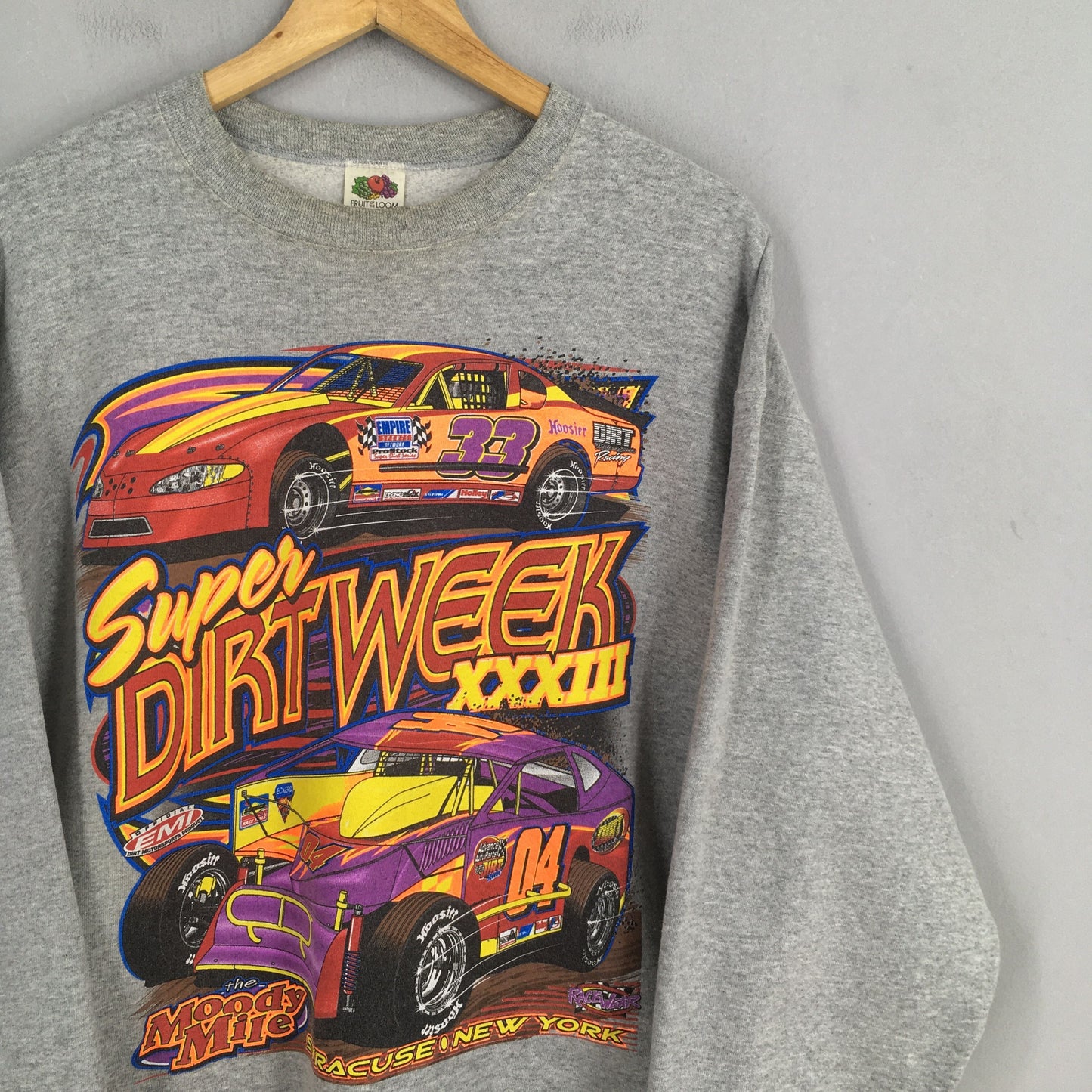 Super Dirt Week Racing Car Pullover Sweatshirt XLarge