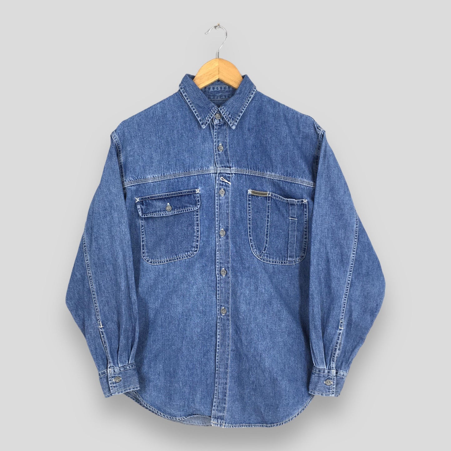 Calvin Klein Jeans Blue Denim Shirt Small