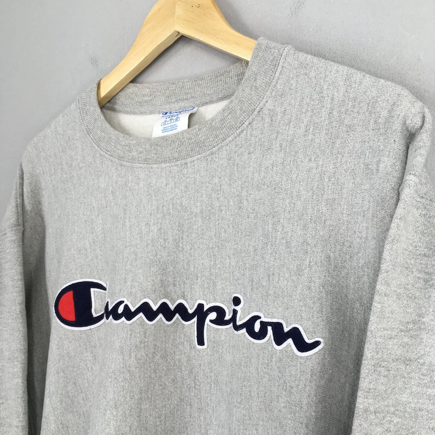 Champion Reverse Weave Gray Sweatshirt Large