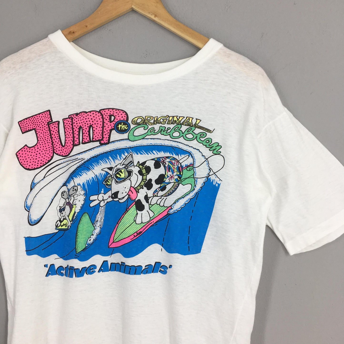 Jump The Caribbean White Tshirt Small