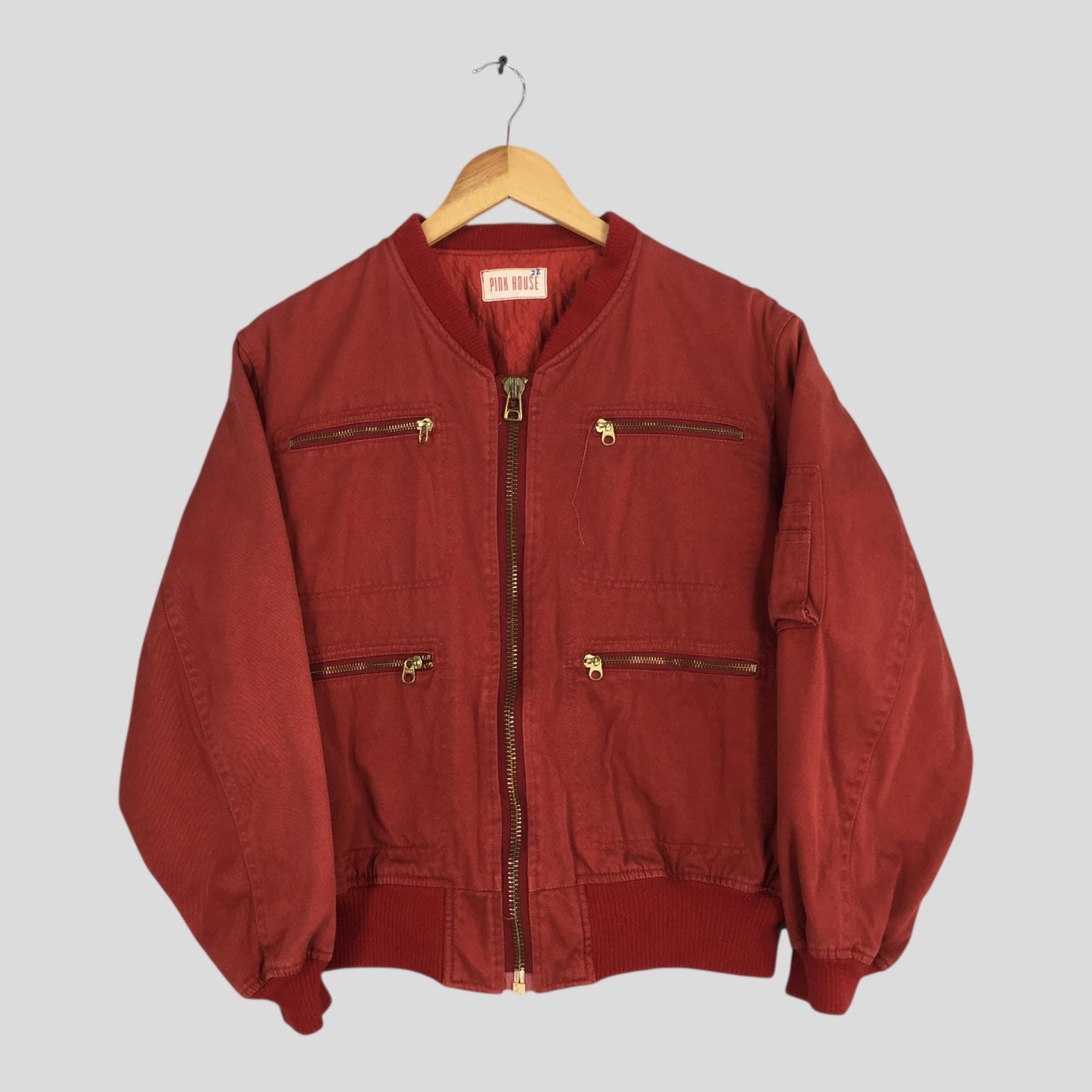 Pink House Japan Red Bomber Jacket Medium