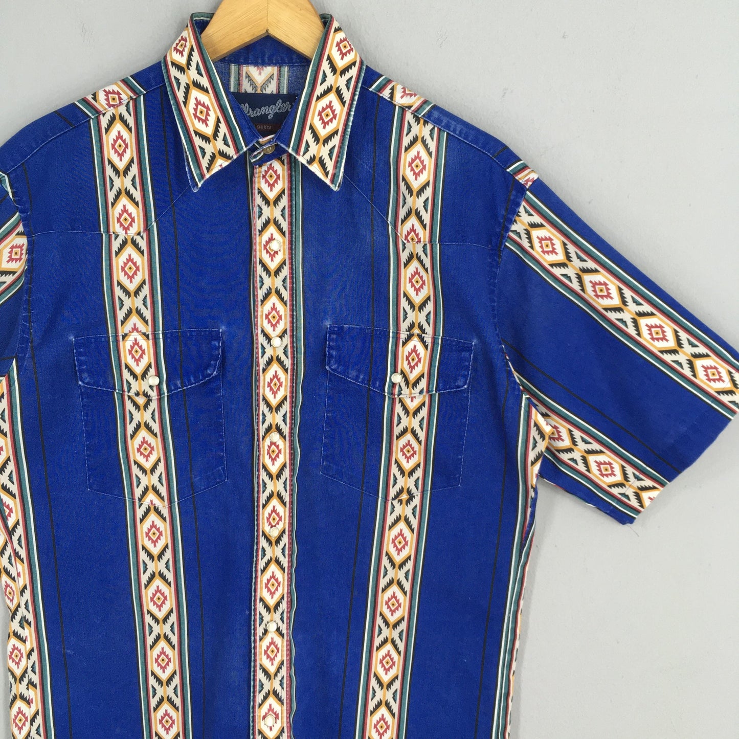 Wrangler Aztec Navajo Western Rodeo Shirt Medium