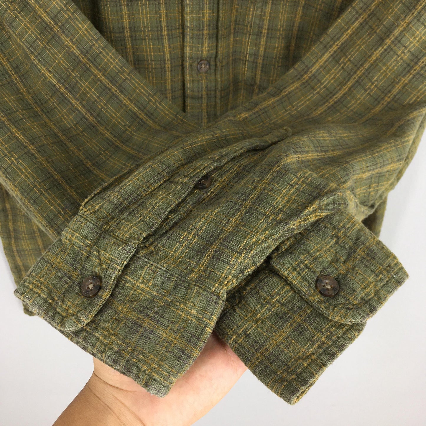 Woolrich Checked Flannel Green Shirt Medium