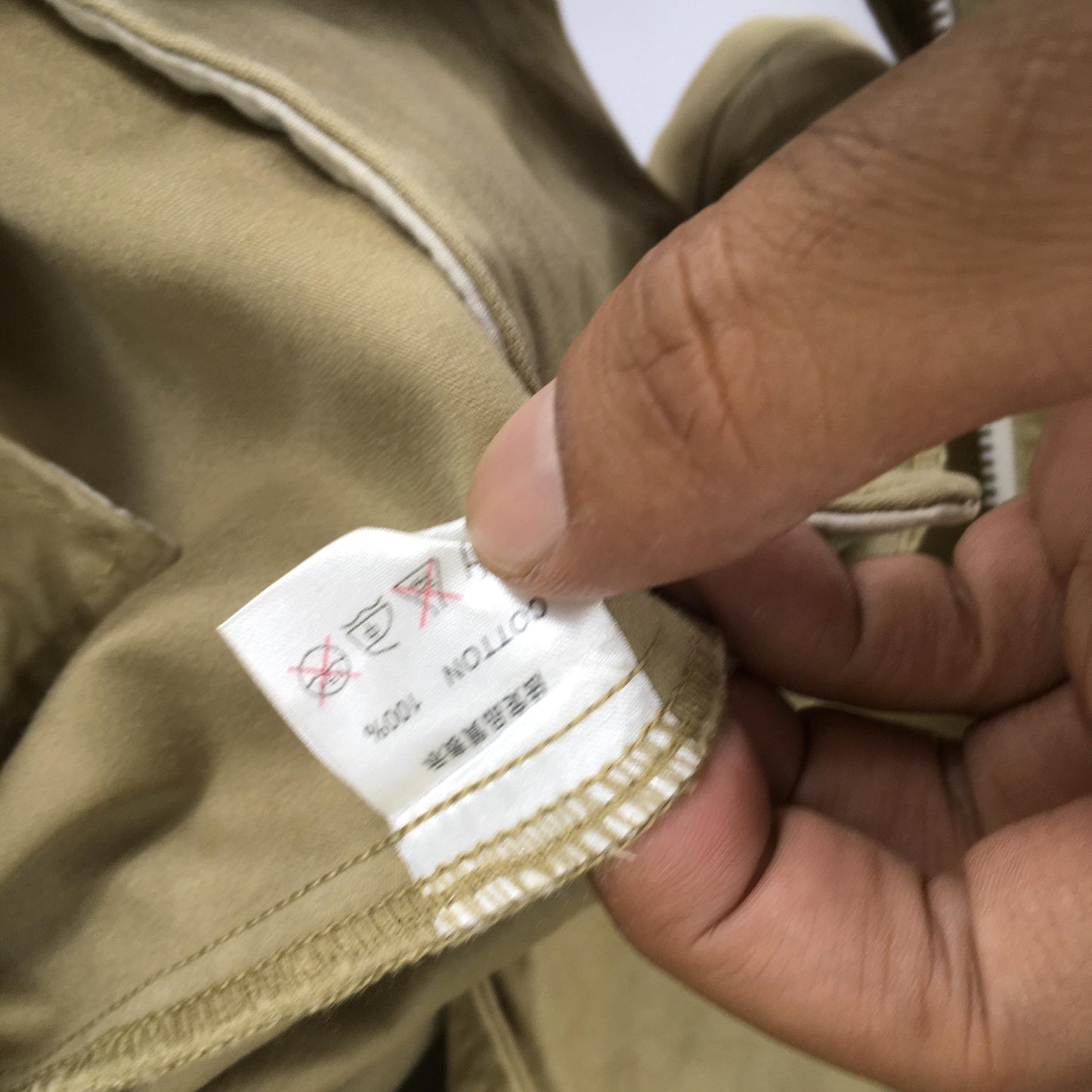 1990s Mc Apache Double Collar Beige Jacket Large