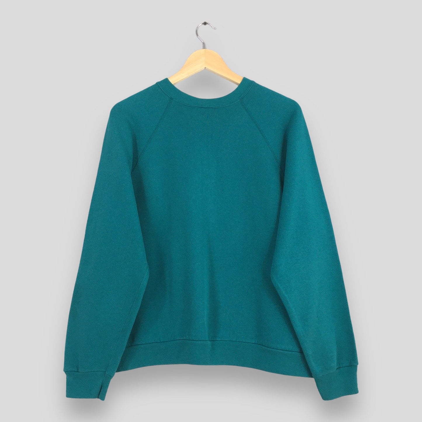 Tultex Plain Green Turquoise Sweatshirt Large