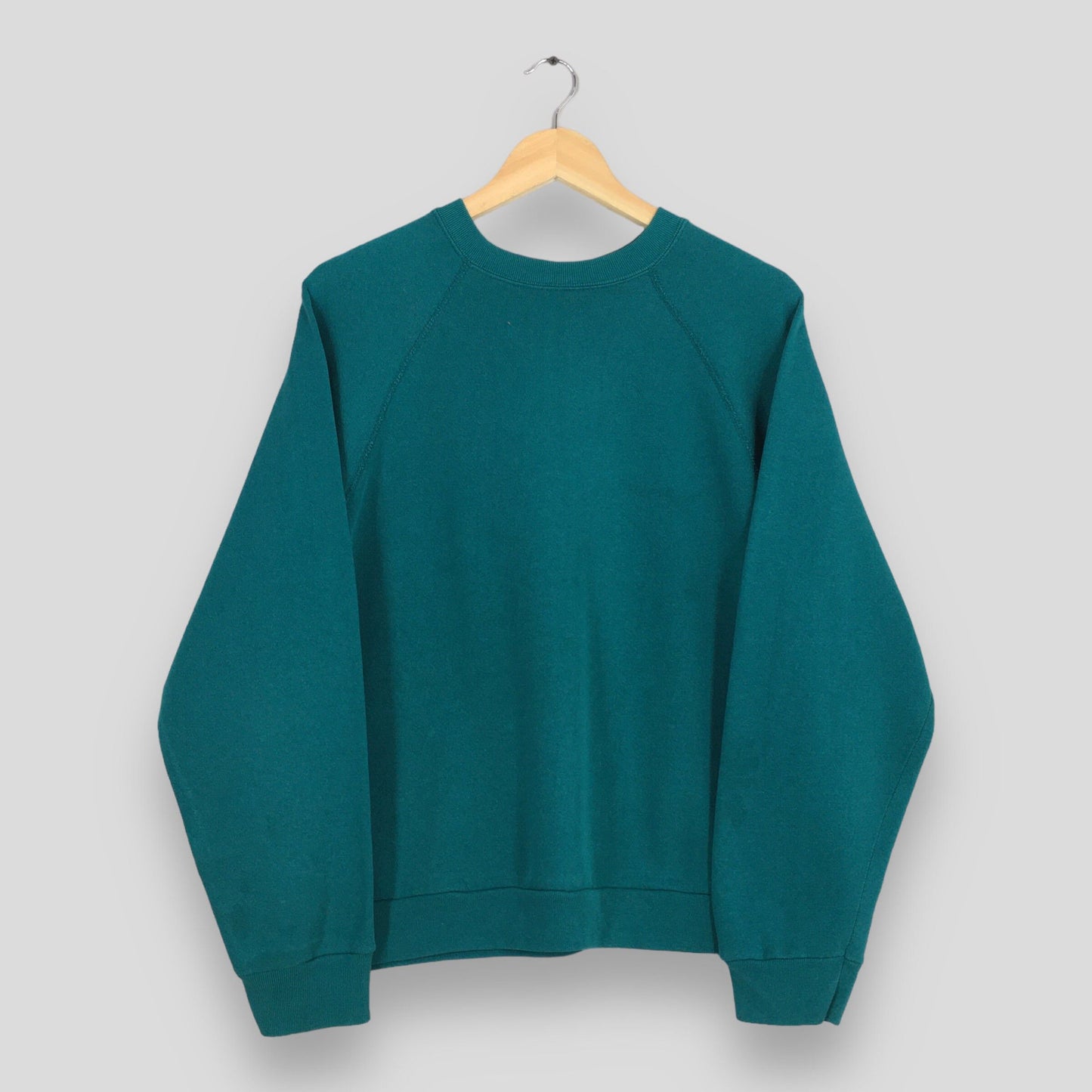 Tultex Plain Green Turquoise Sweatshirt Large