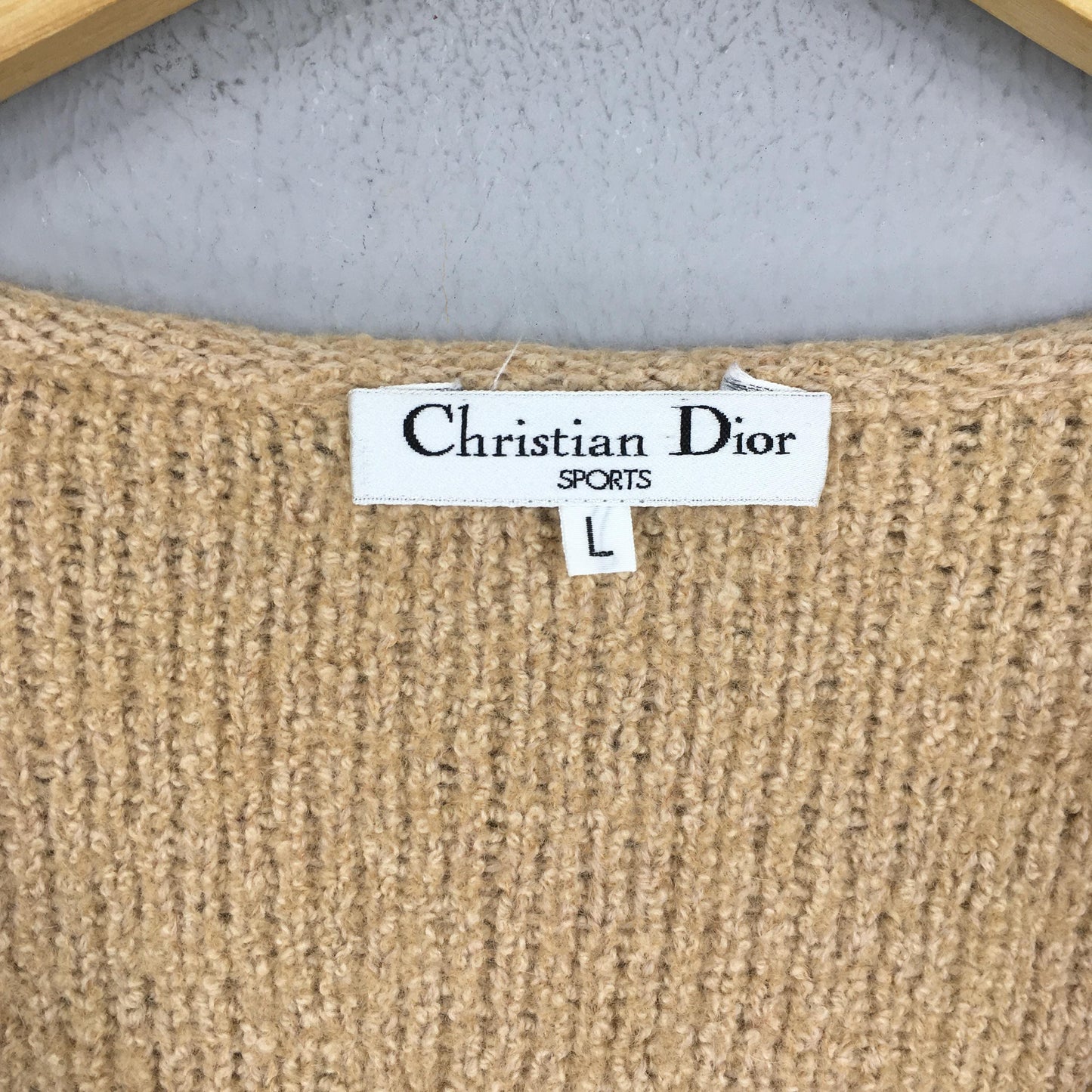 Christian Dior Sports Knit Cardigan Wool Jacket Large