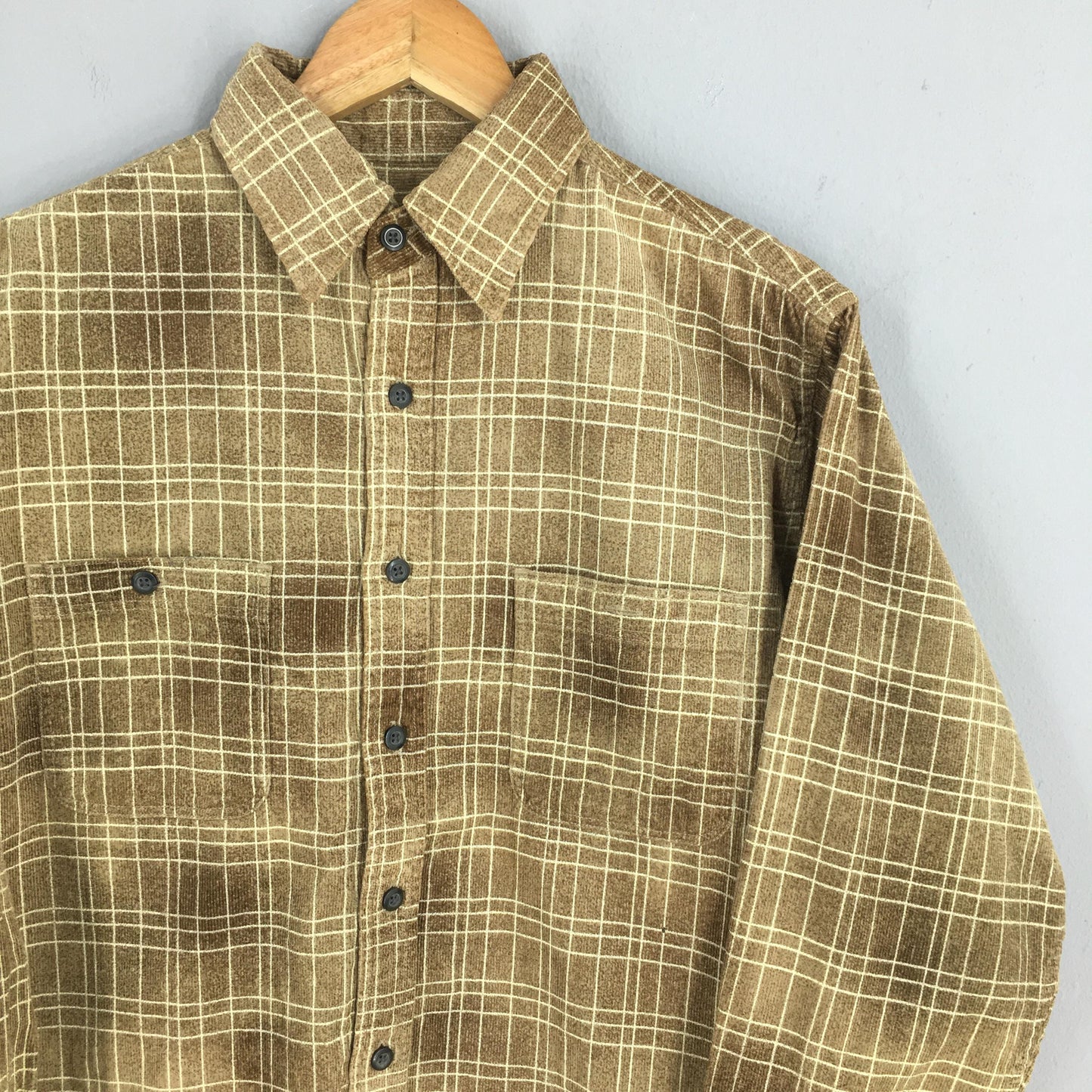 Eagle Club Checkered Brown Shirt Flannel Medium