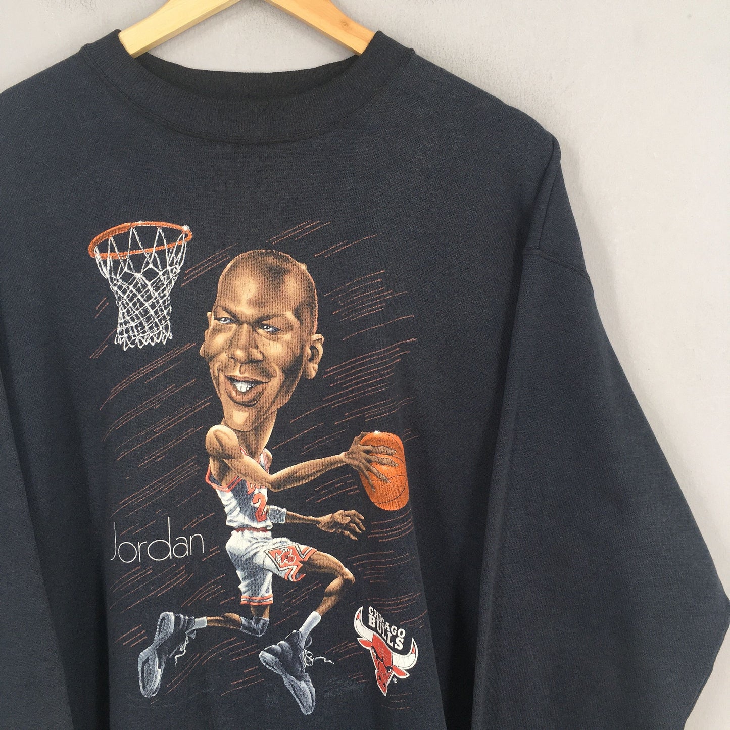 Michael Jordan NBA Baseball Sweatshirt Large