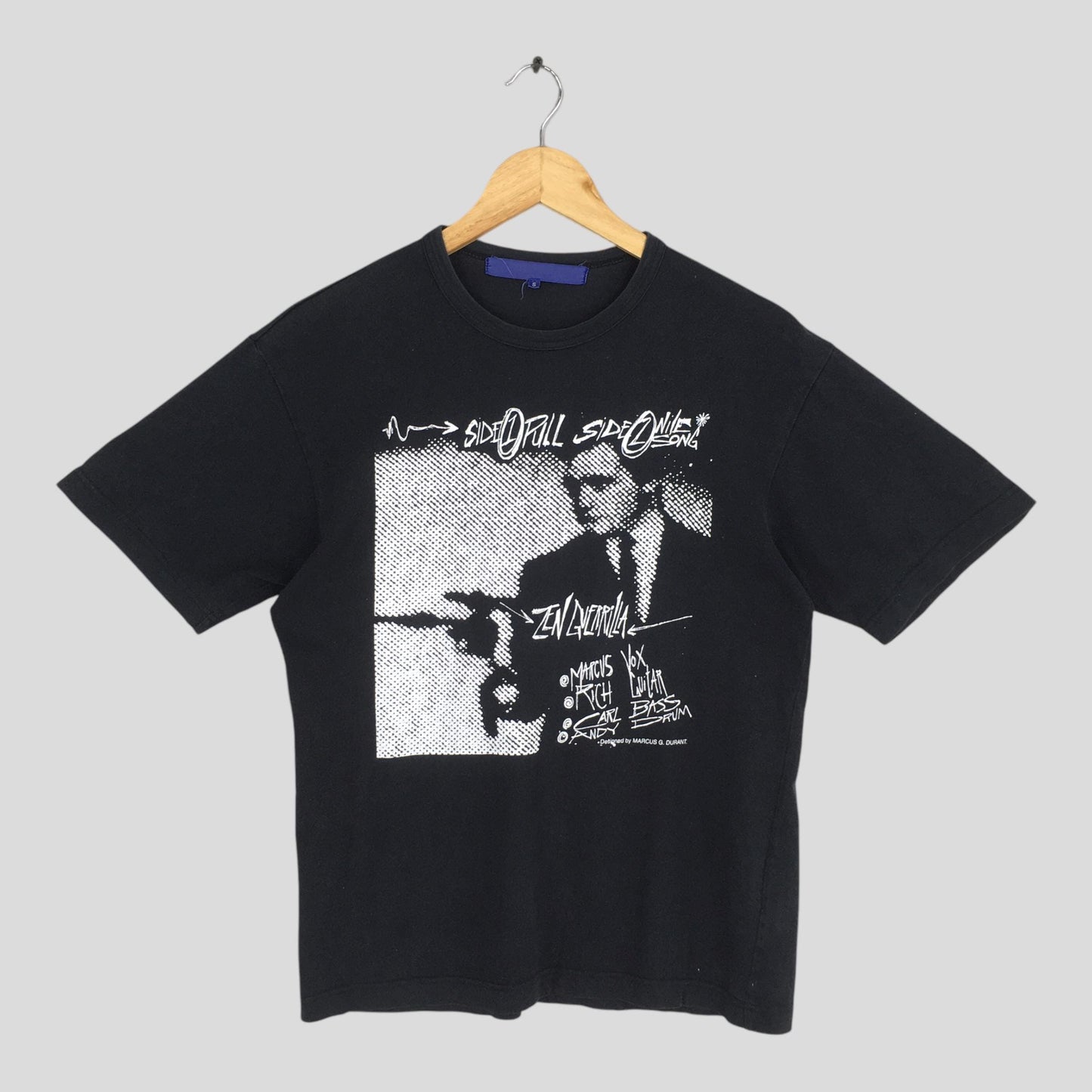 AD2004 Comme Des Garcons Zen Guerrilla Black Tshirt Small